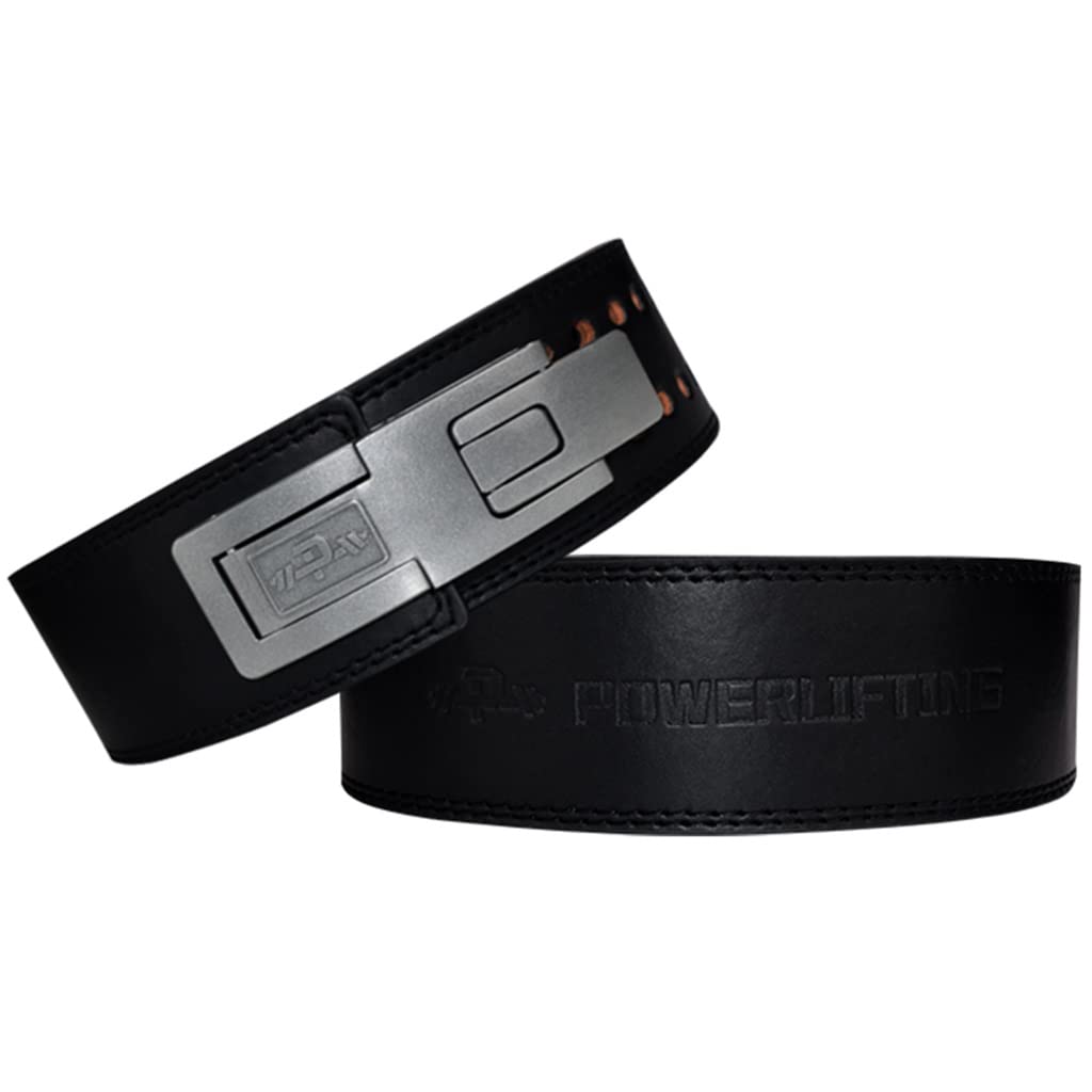 Premium 10cm Wide Top Grain Leather Weightlifting Belt with Aviation Aluminum Buckle - Professional Powerlifting Belt for Squat, Deadlift & Strength Training - Ideal for CrossFit, Gym & Home Workouts (Size XS-B2)