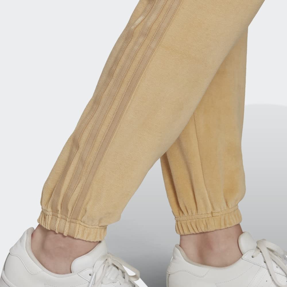 adidas Originals Slim Jogger Pants for Men - Hazy Beige Satin Casual Joggers H18821 | Comfortable Athletic Lounge Pants for Running, Gym & Everyday Wear