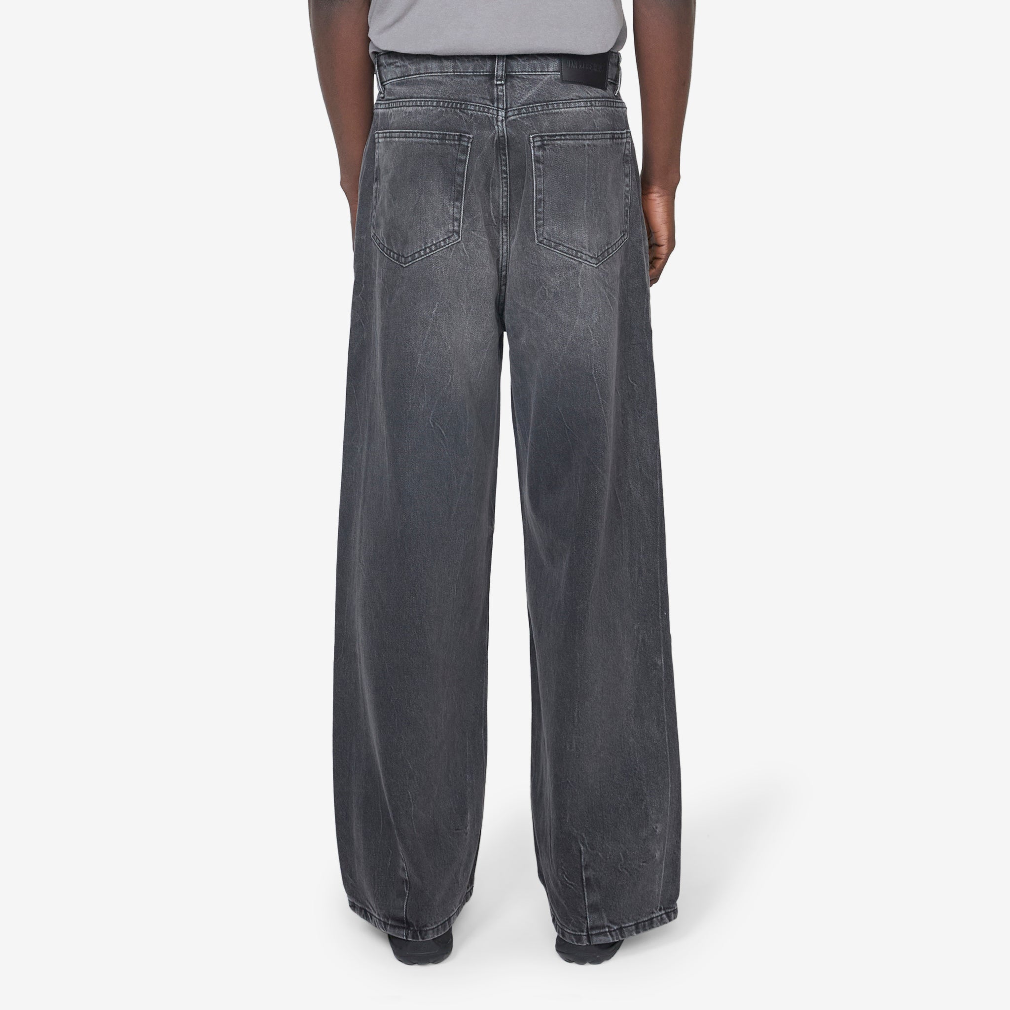 Baggy Denim Jeans for Men & Women - Black Vein Wash Relaxed Fit Vintage Style | Casual Wear, Street Fashion, Everyday Comfort