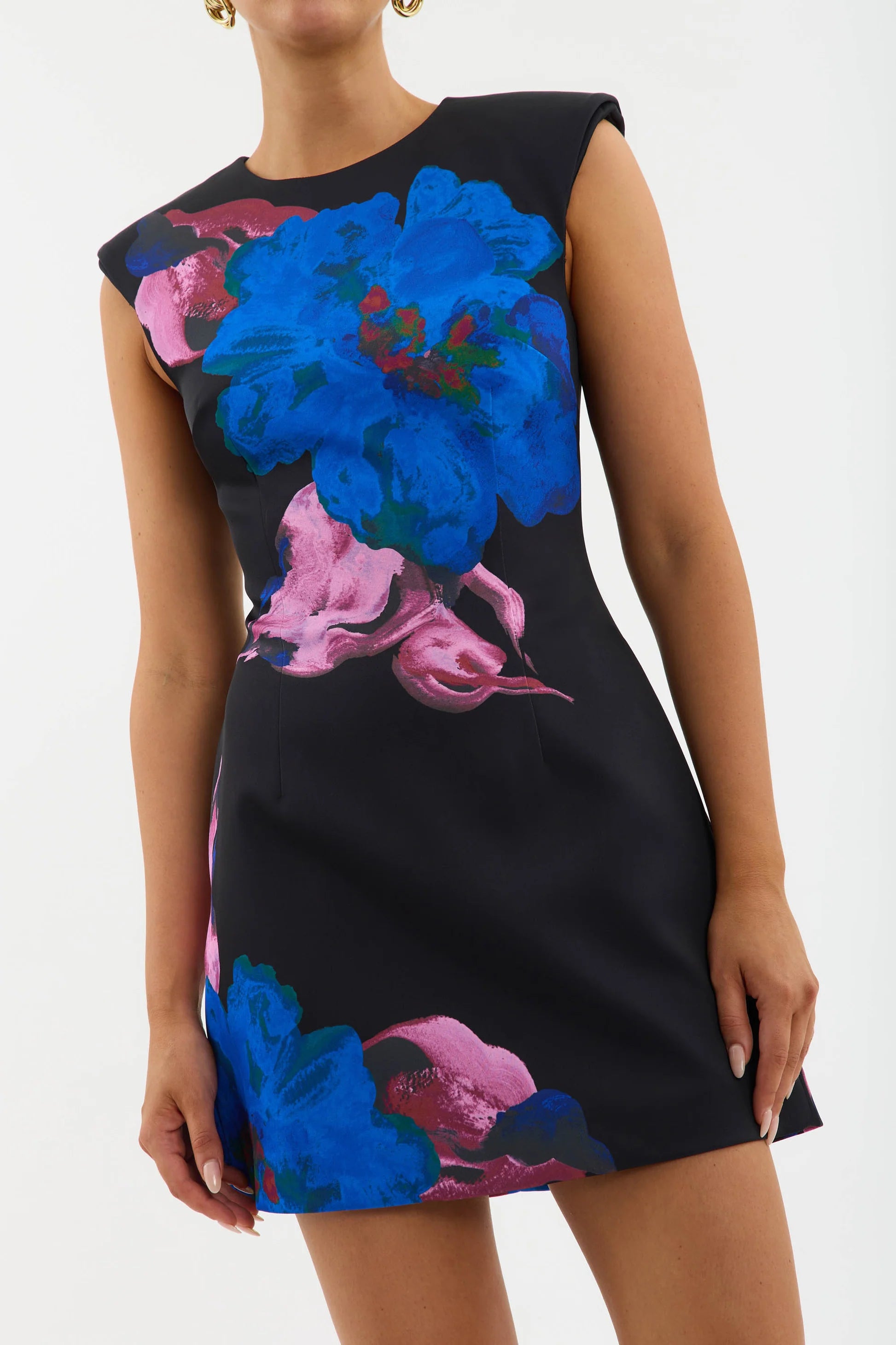 Acid Bloom Mini Dress - Floral Print Party Dress for Women | Perfect for Night Out, Club Wear & Summer Fashion