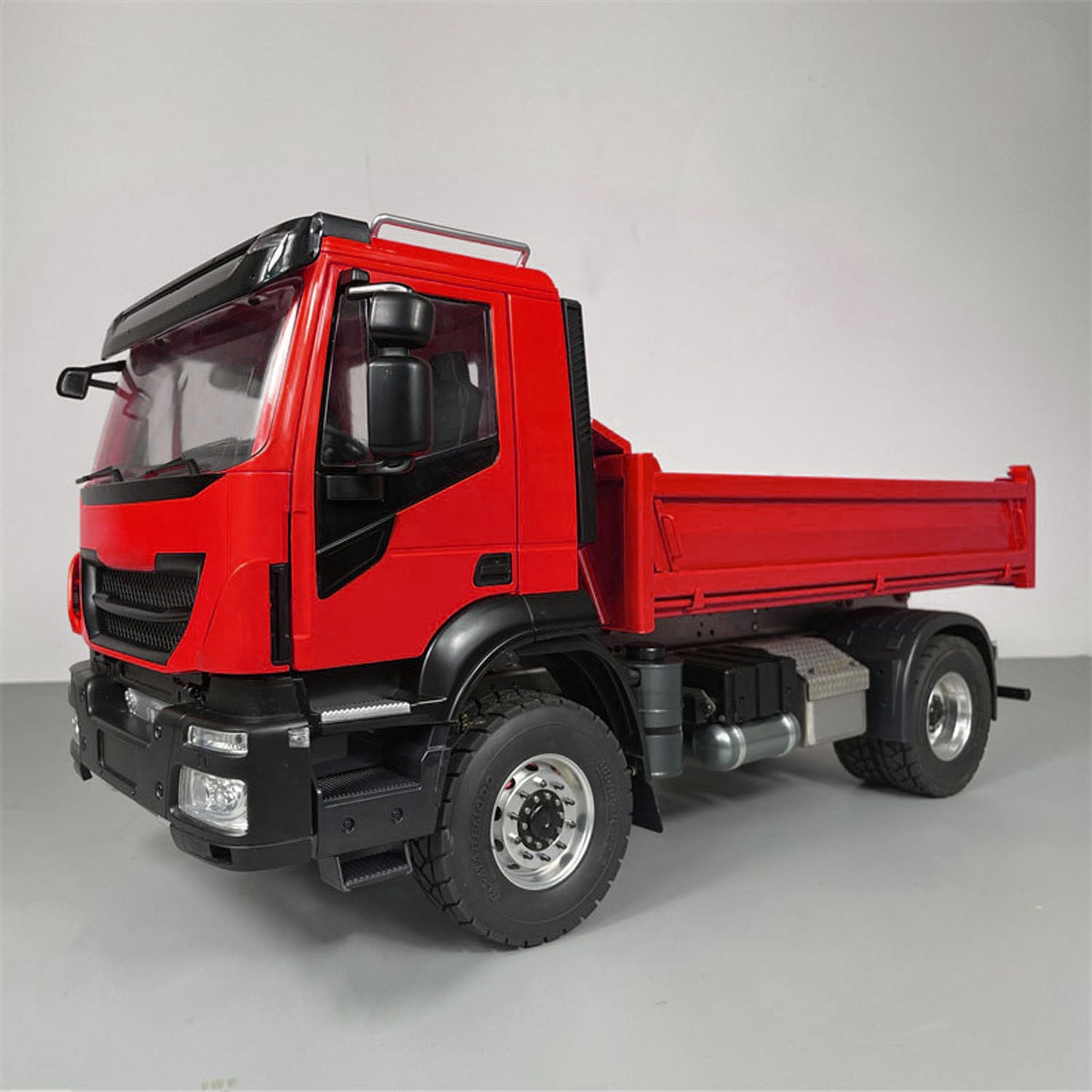 1/14 Scale 4x2 Metal RC Hydraulic Dump Truck - 2 Speed Remote Control Tipper Car with Electric Motor, DIY PNP, Sound & Light System - Perfect for Construction Site Play, Collectors & RC Hobbyists