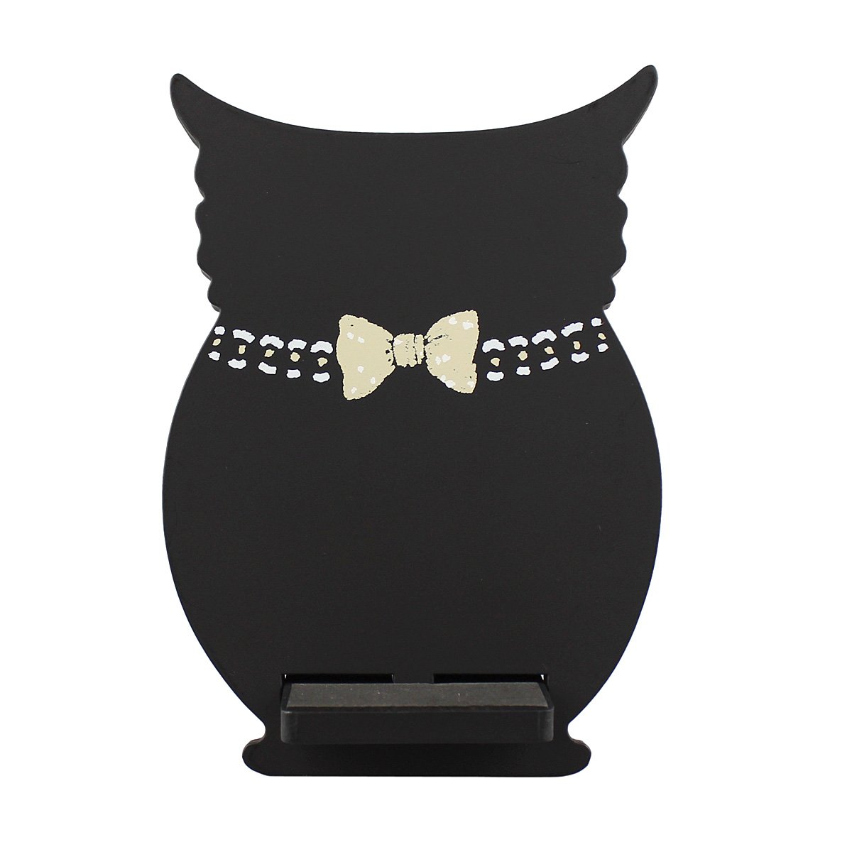 Stylish Wooden Owl Phone Stand - Black, Handcrafted Cell Phone Holder for Desk & Nightstand - Perfect for Home, Office, and Gift Giving