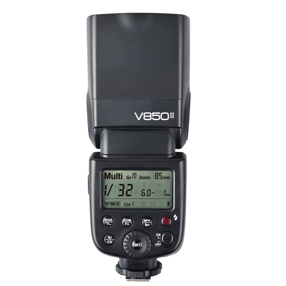 Godox V850II V850 Flash Speedlight for Sony Canon Nikon Cameras - GN60 2.4G HSS 1/8000s with ML-CD15 Diffuser | 650 Full-Power Flashes, 2000mAh Li-ion Battery, 1.5s Recycle Time | Perfect for Portrait, Wedding & Studio Photography
