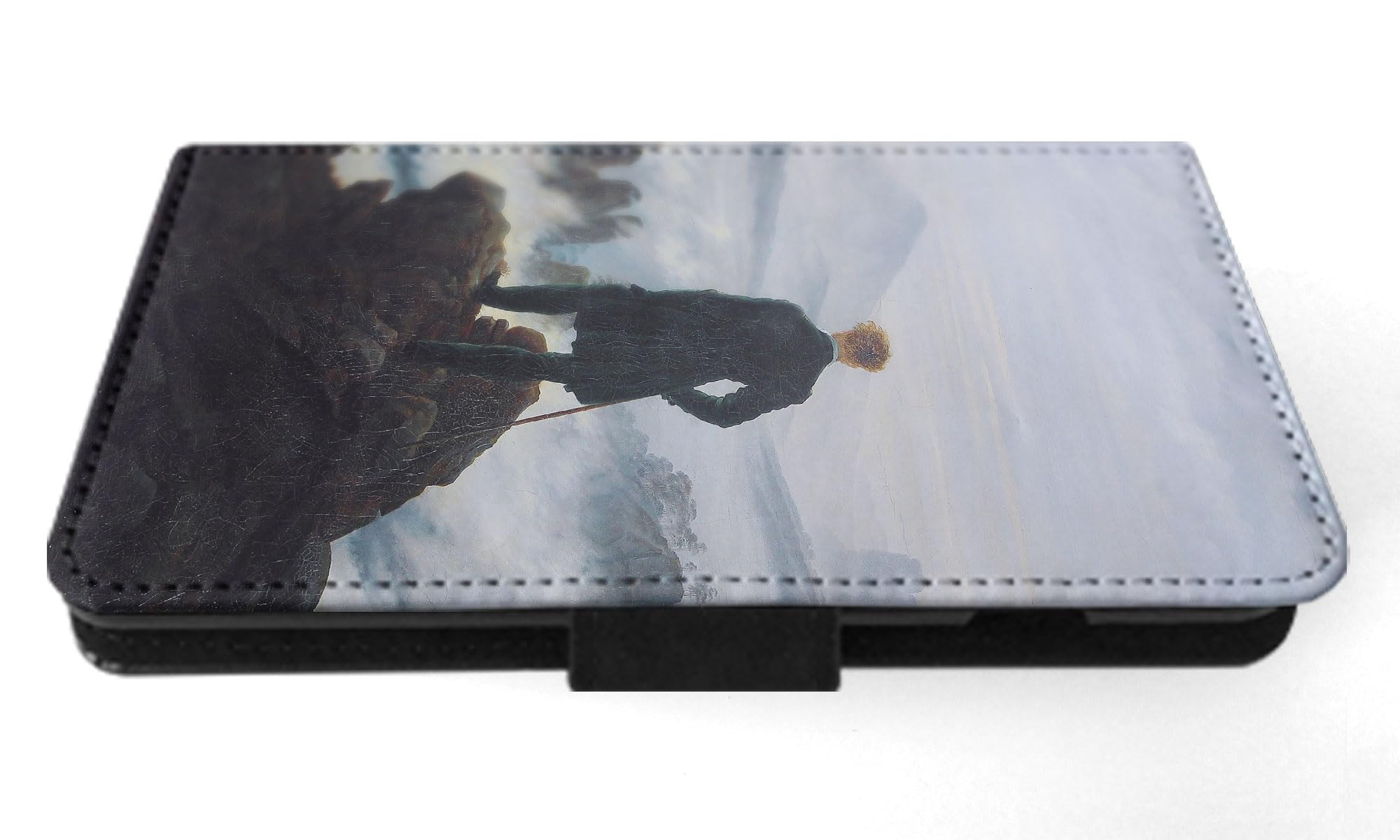 Friedrich Wanderer Above The Sea of Fog Art Flip Wallet Phone Case for Apple iPhone 15 Plus - Stylish Protective Cover with Card Holder for Everyday Use & Travel