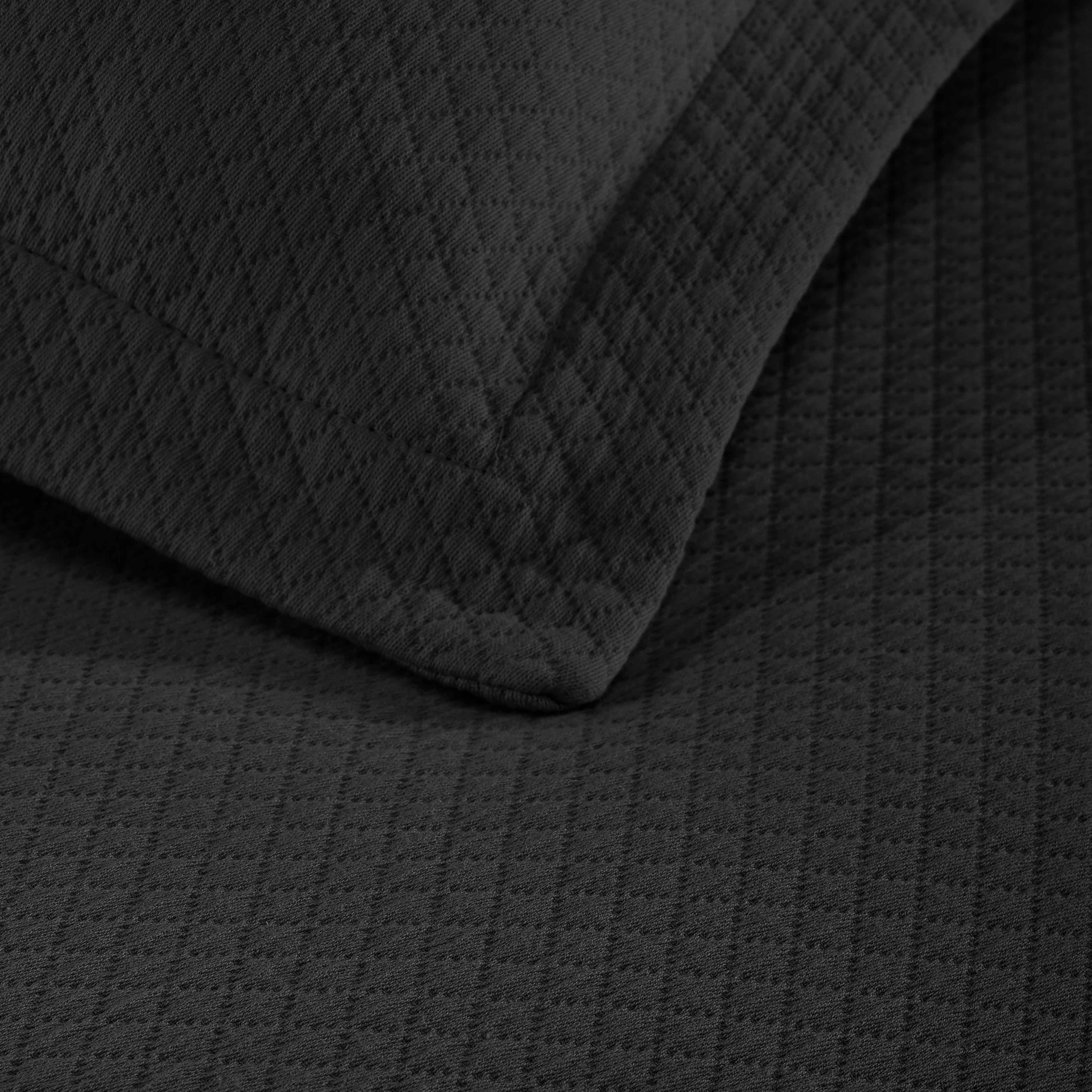 Luxury Jacquard Matelassé Cotton Diamond Solitaire Bedspread Set - Queen Size Bedding Coverlet for Master Bedroom, Guest Room & Hotel Decor