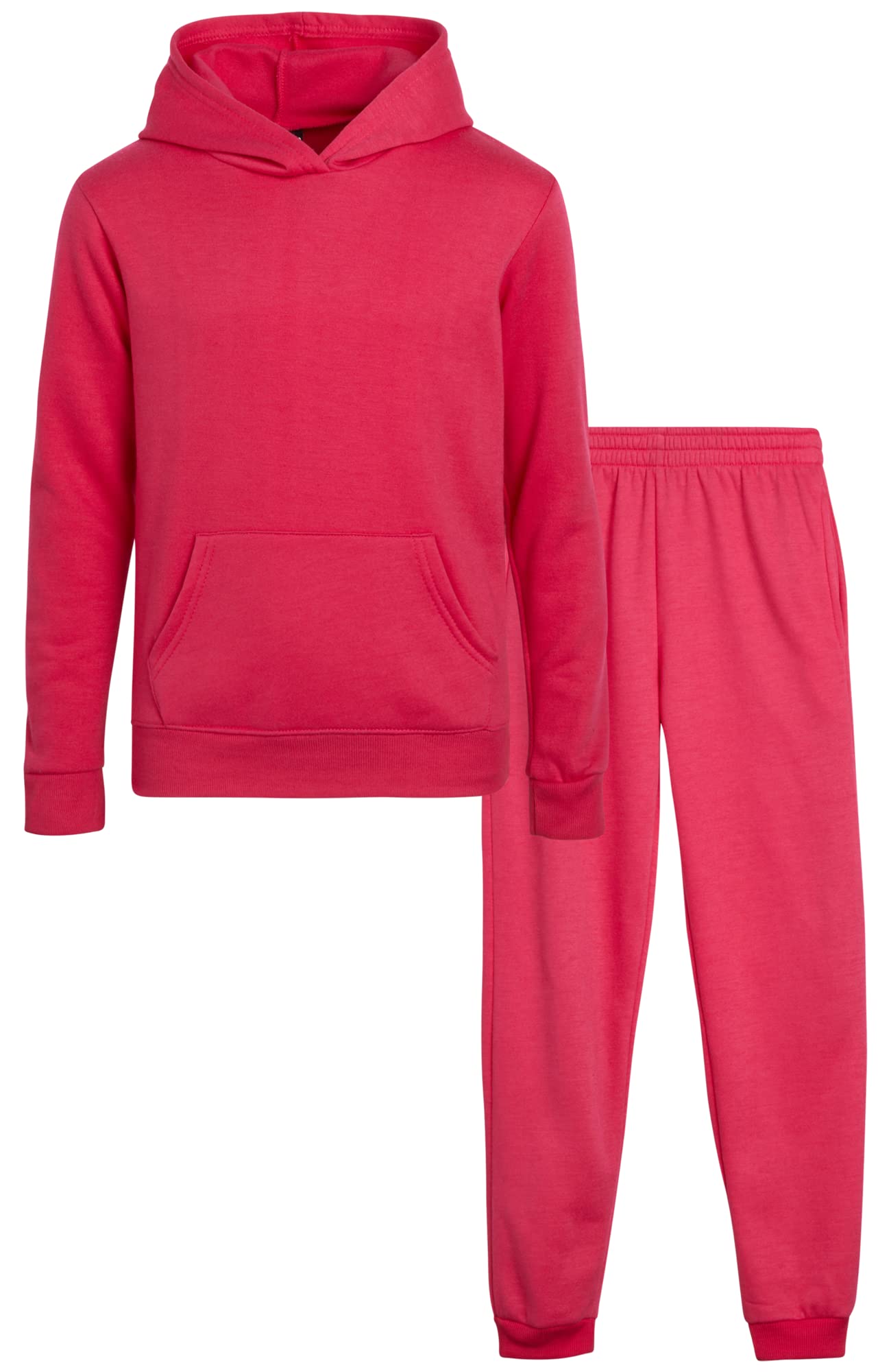 Real Love Girls' Fleece Jogger Set - 2 Piece Pullover Hoodie & Sweatpants Outfit (Sizes 7-16) | Cozy Winter Loungewear for Kids, Playdates & Sleepovers