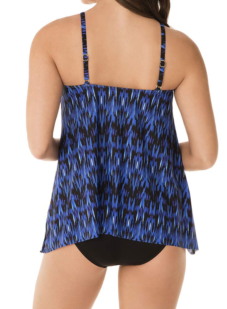 Miraclesuit Women's High Neck Adjustable Tankini Swimwear Top - UPF 50+ Sun Protection, Comfortable & Stylish for Beach, Pool & Vacation