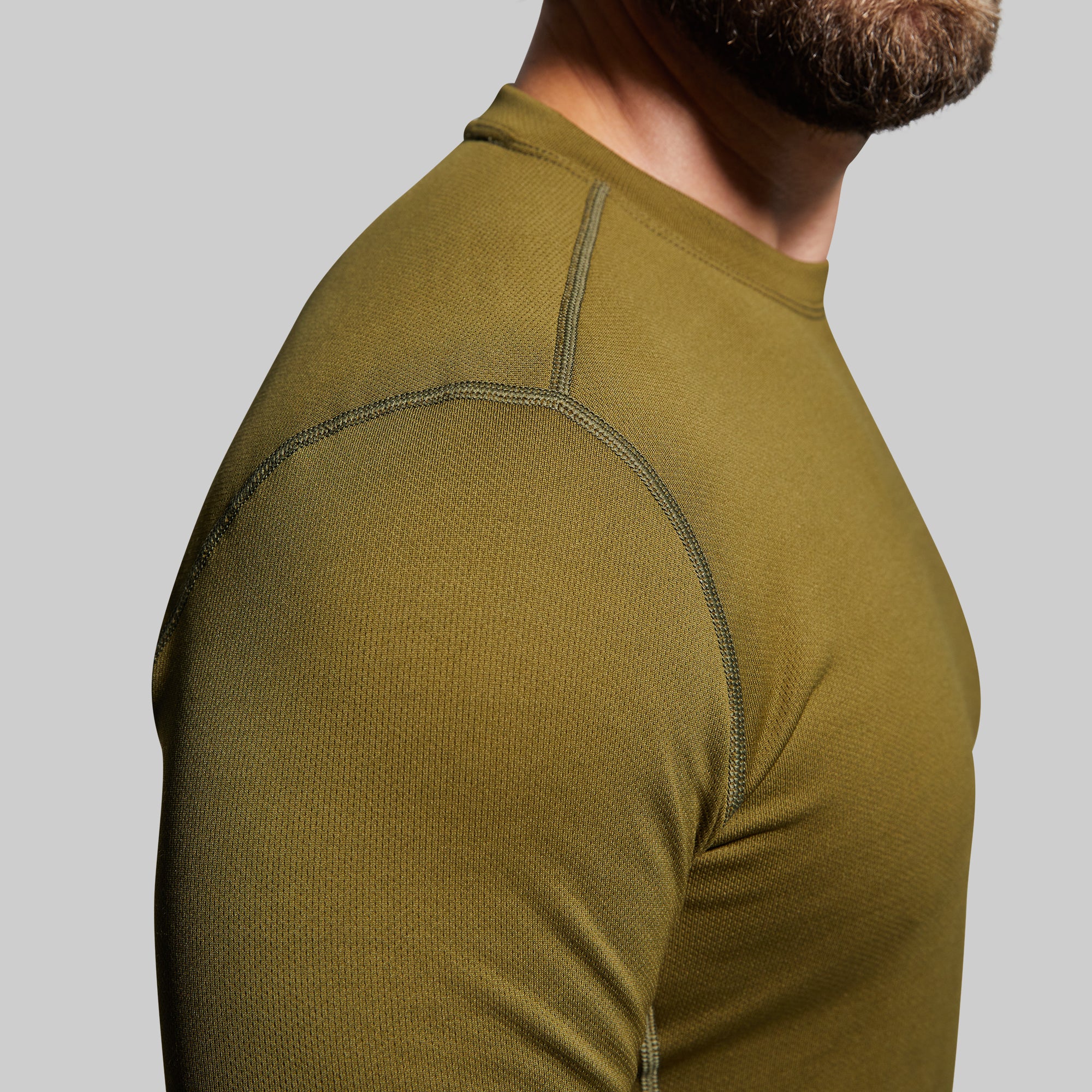 Men's Ridgeline Heavy Base Layer Top - Thermal Winter Underwear for Hiking & Outdoor Activities (Deep Moss Green)