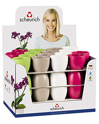 Scheurich 920 3-Inch Ceramic Flower Pots Set of 6 - Small Decorative Planters for Succulents, Herbs & Indoor Plants | Perfect for Windowsills, Office Desks & Home Decor