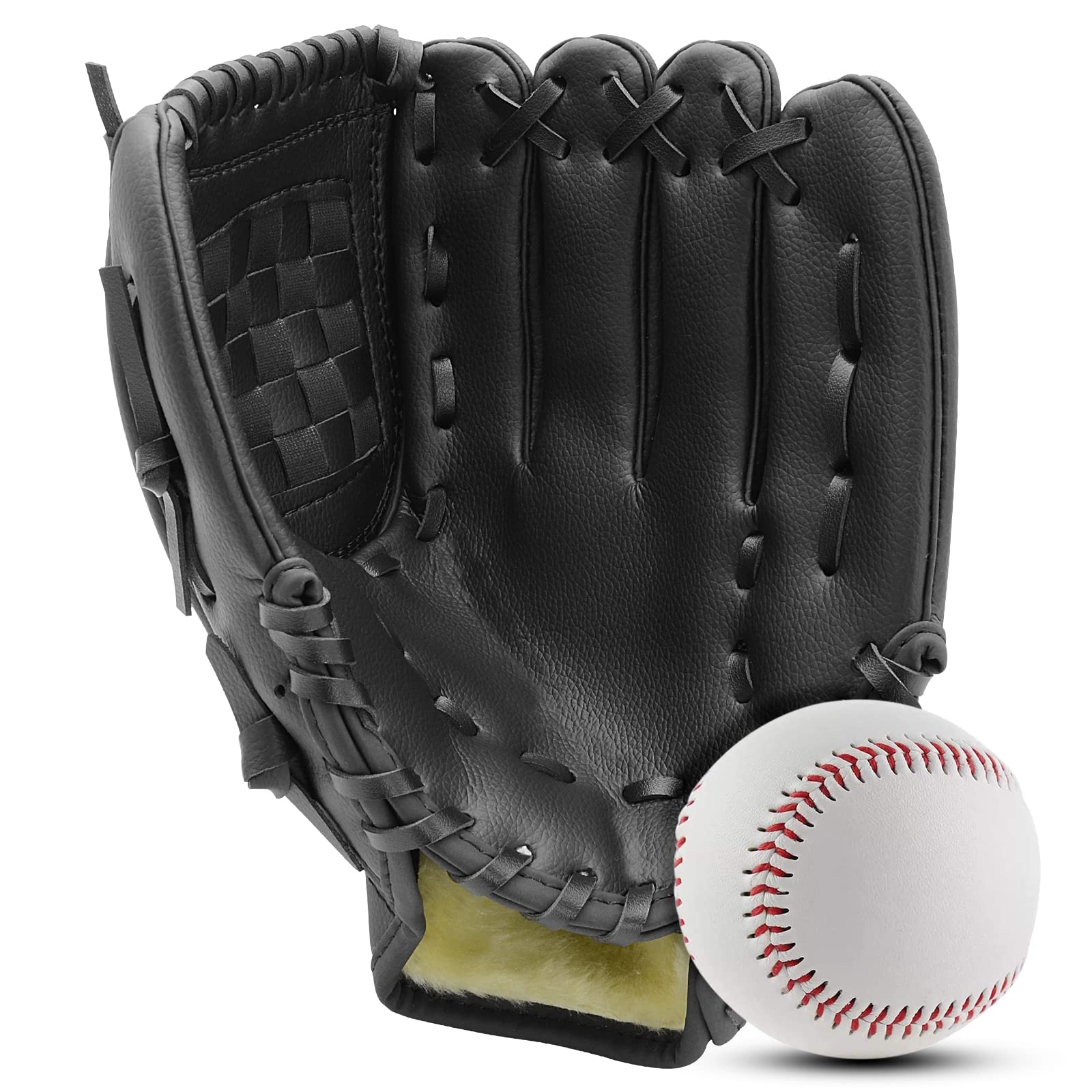 **Best Baseball Glove and Ball Set for Kids, Youth & Adults - 10.5''-12.5'' Softball Glove (Left/Right Hand) - Perfect for Training, Games & Outdoor Sports**