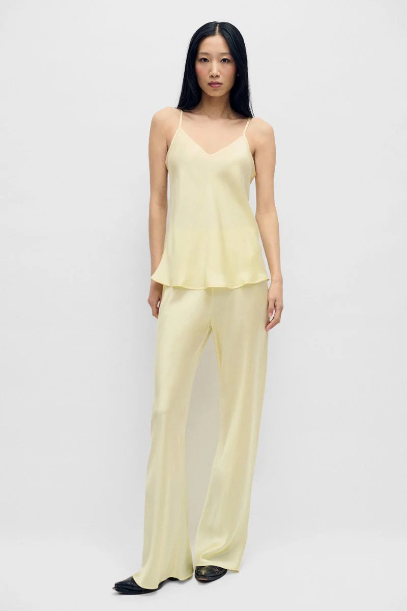 Vanilla Flower Bias Cut Cami Top - Women's Flowy Strap Tank for Casual & Layering | Perfect for Summer Outfits, Beach Wear & Date Nights