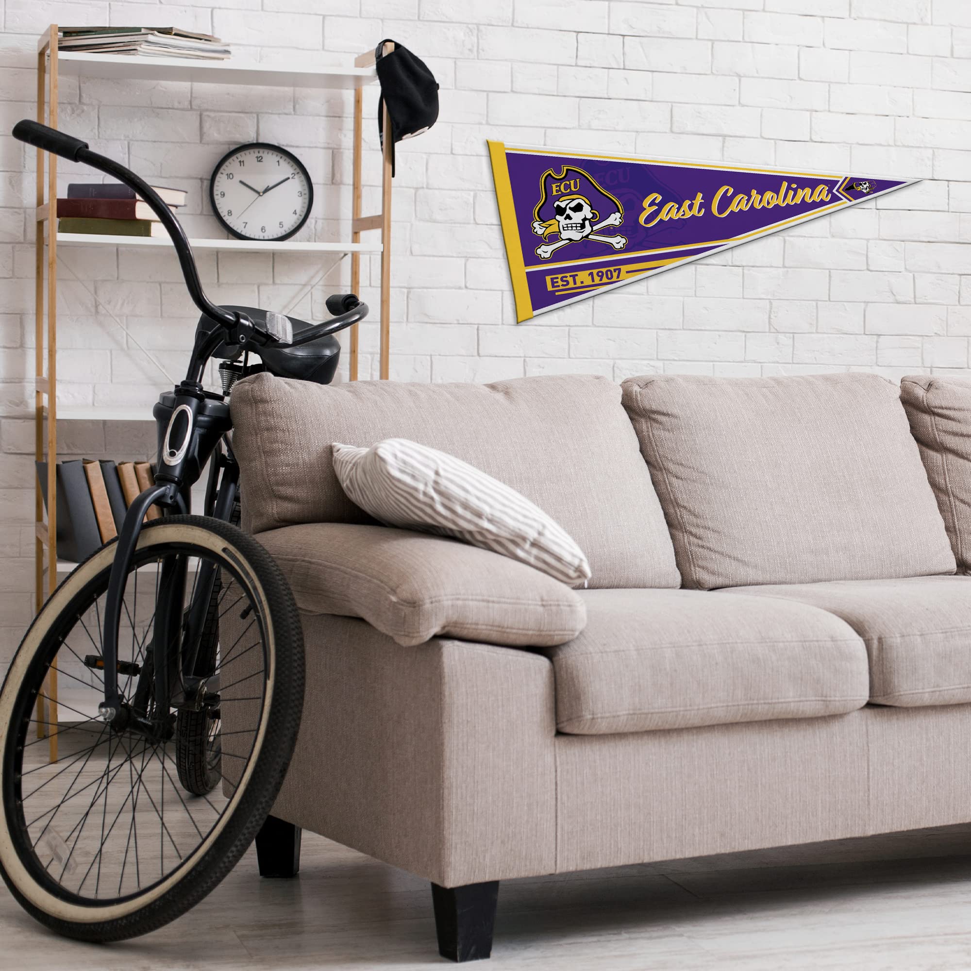 East Carolina Pirates Classic 12x30 Felt Wall Decor Pennant - Perfect for College Dorm, Game Room & Sports Fan Gifts