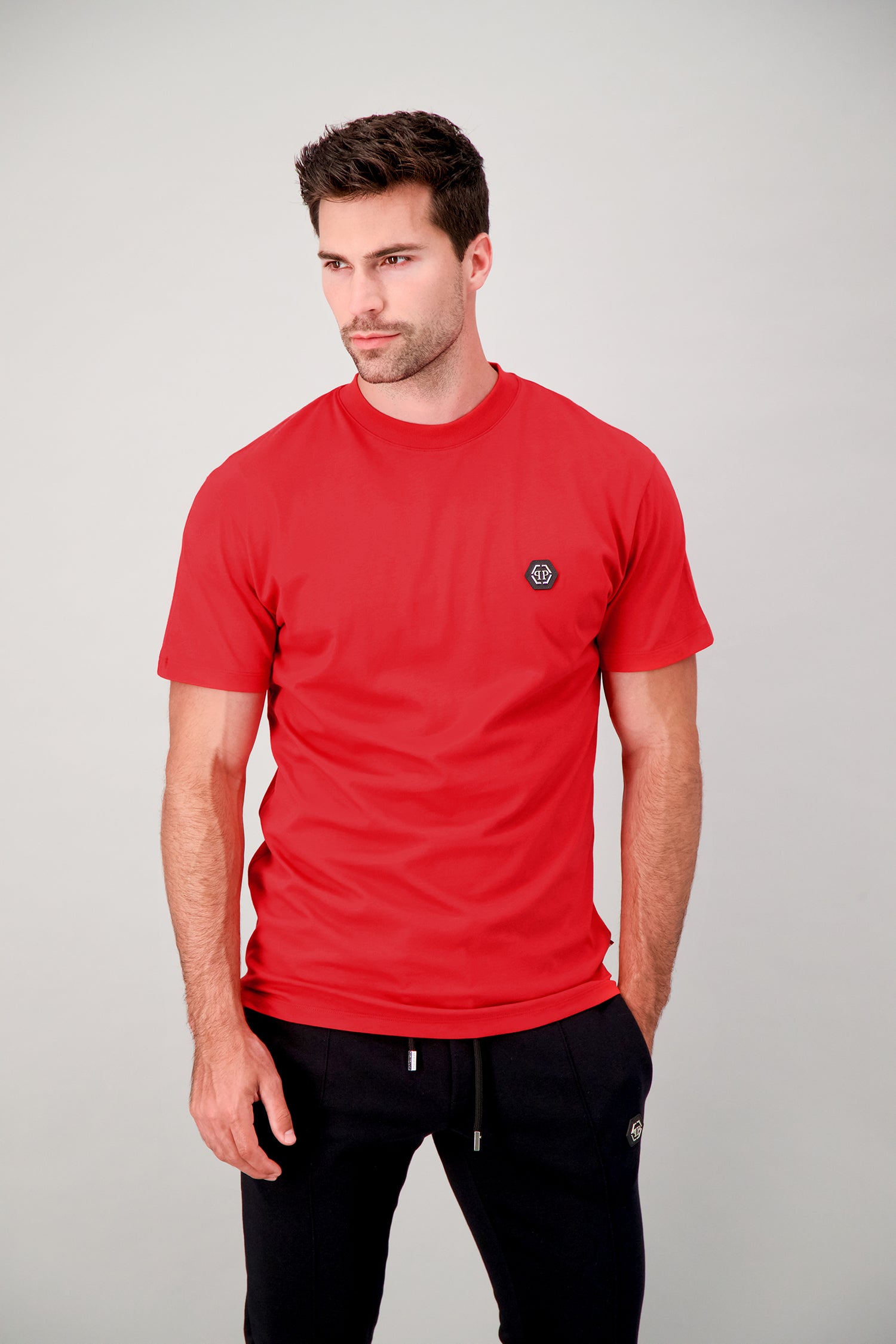 Philipp Plein Red Round Neck Short Sleeve PP 1978 Graphic T-Shirt for Men - Casual Streetwear & Everyday Fashion
