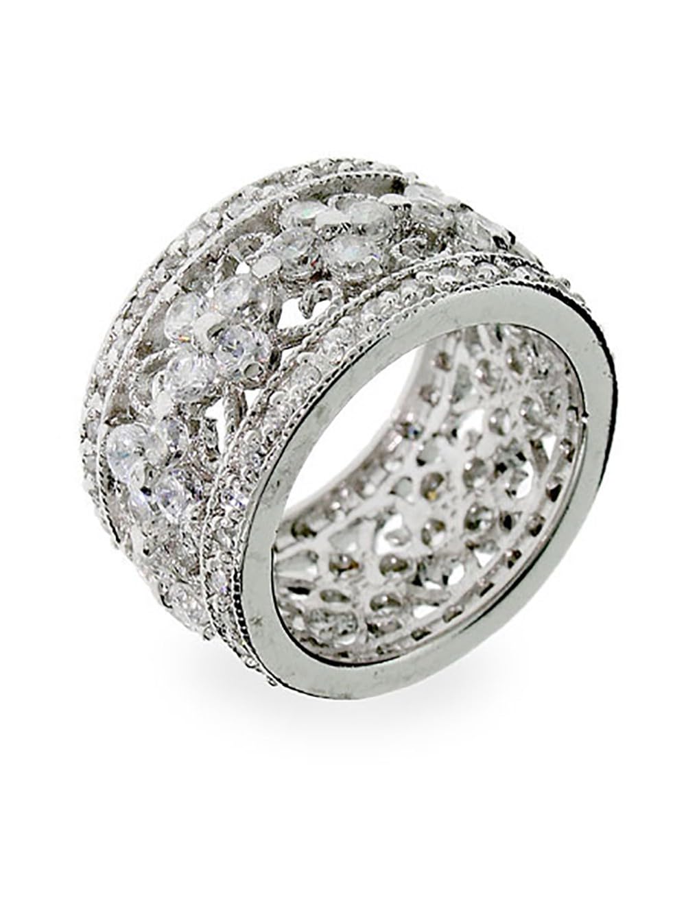 Elegant Vintage Style Flower CZ Sterling Silver Ring for Women - Mother's Day Gift, Birthday Present, Anniversary Jewelry - Perfect for Weddings, Parties & Special Occasions