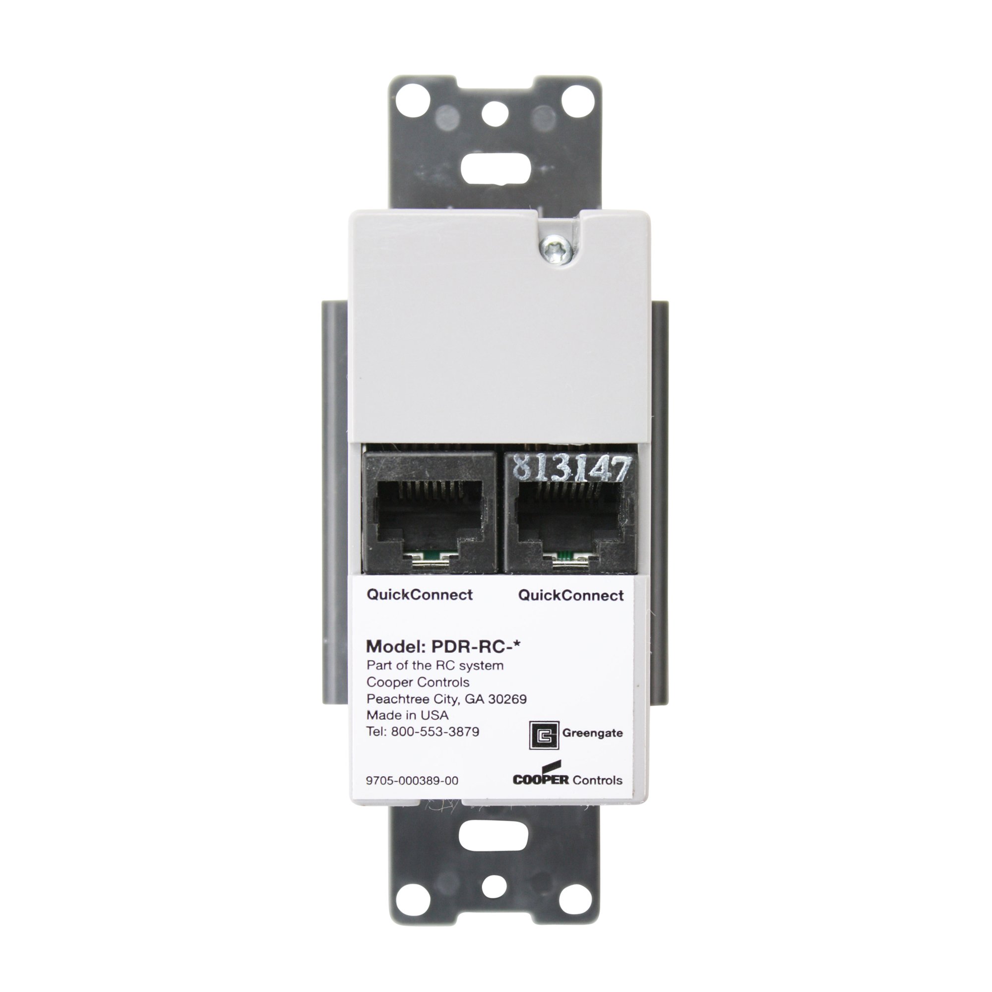 COOPER GREENGATE RC-6TSB-T05-W Pre-Engraved Room Controller Wallstation - Low Voltage Switch for Smart Home Automation & Lighting Control