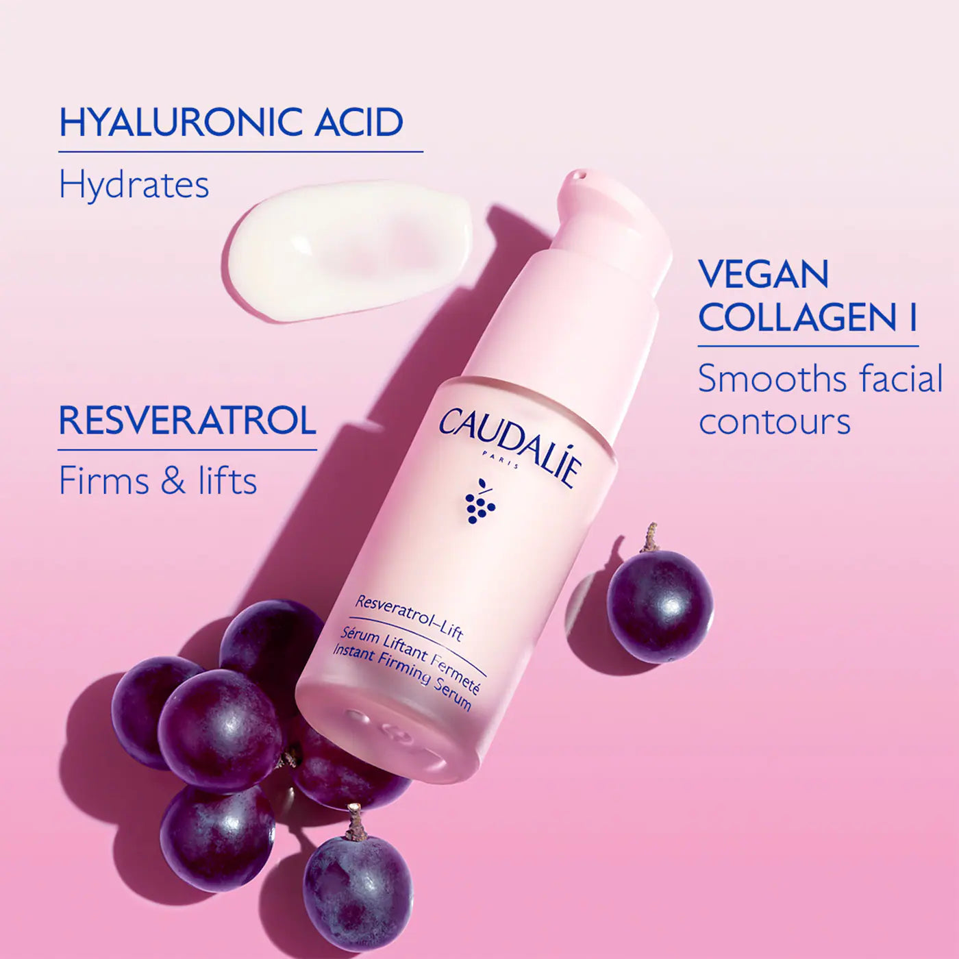 Caudalie Resveratrol Lift Firming Serum 30ml - Retinol Alternative for Instant Lifting & Anti-Aging - New in Box - Perfect for Night Routine & Wrinkle Reduction