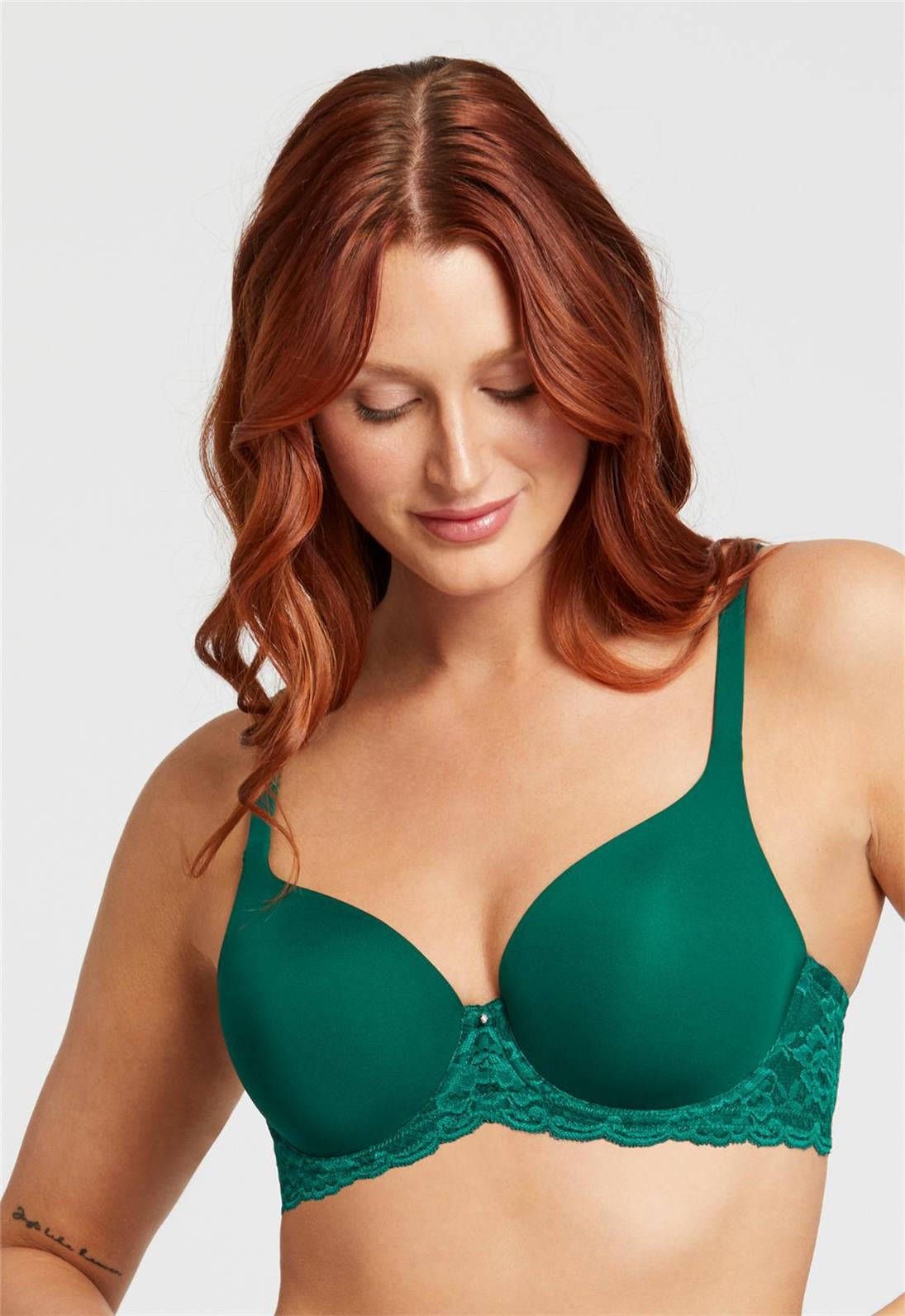 Pure Plus Full Coverage T-Shirt Bra - Comfortable Seamless Underwire Bra for Everyday Wear, Workout & Layering