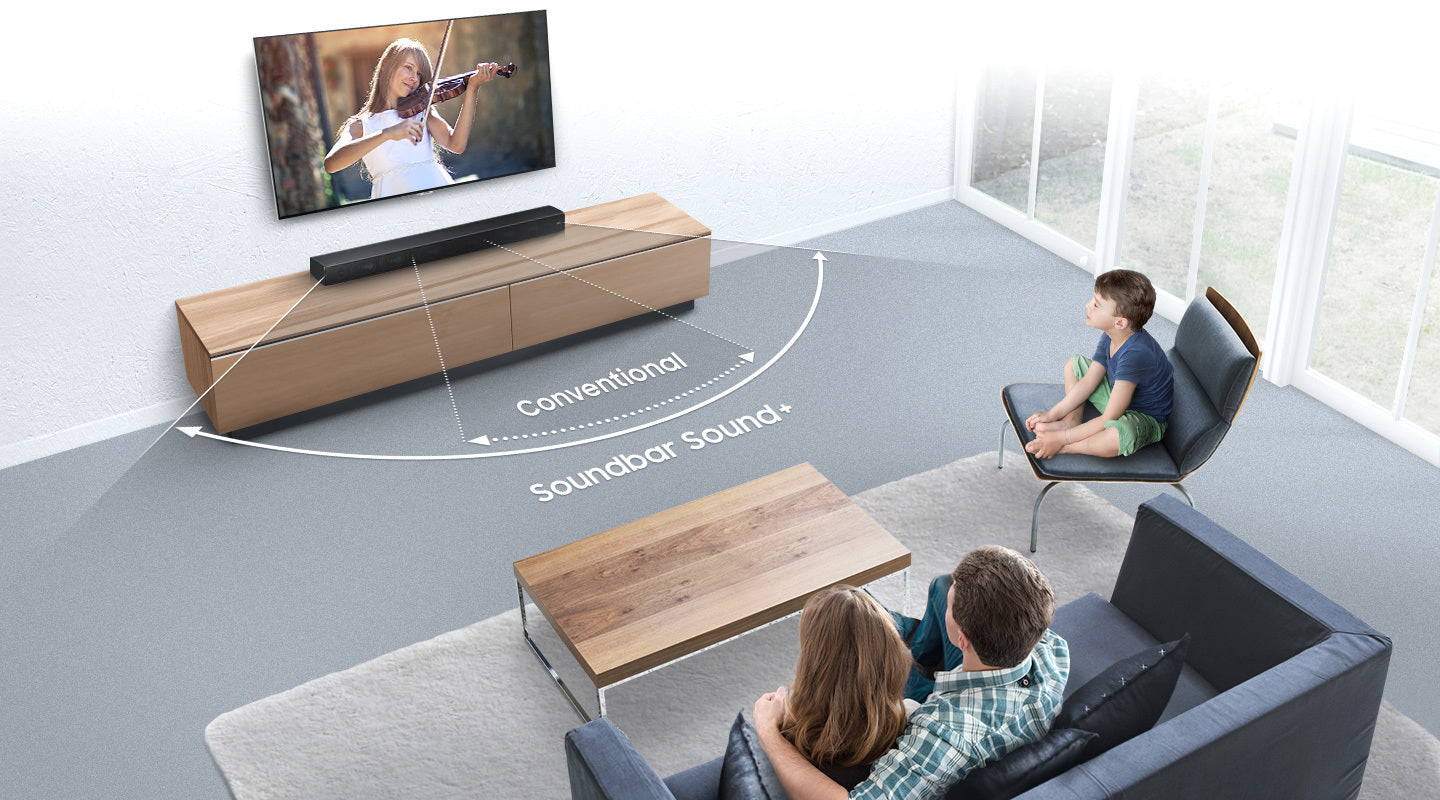 SAMSUNG HW-MS550 2.0 Channel Soundbar with Built-in Subwoofer & 6 Speakers - High Resolution Audio for TV, Movies & Music | Home Theater System for Living Room & Bedroom
