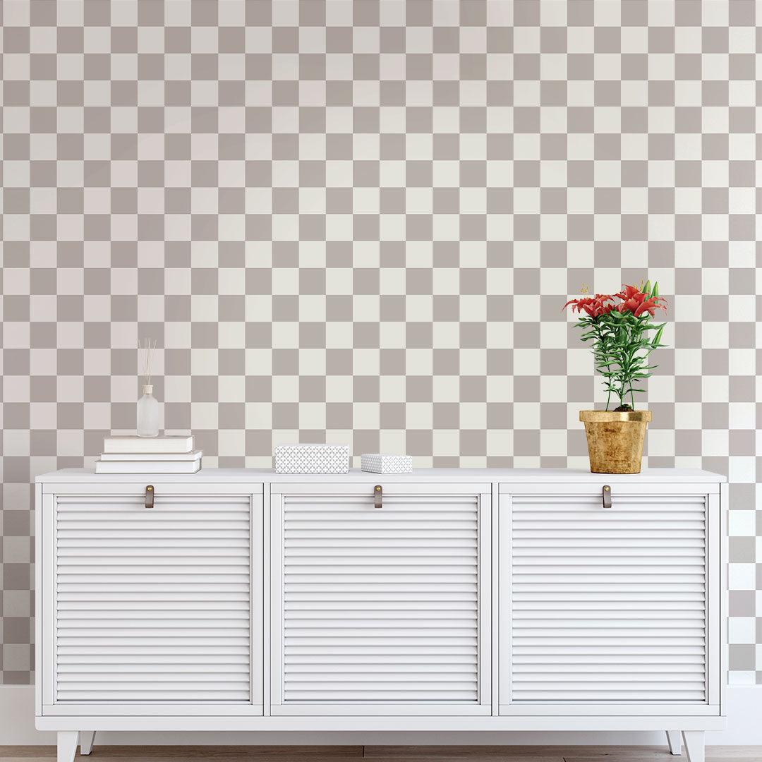 Checkmate Peel and Stick Wallpaper - Self Adhesive Removable Wallpaper for Bedroom, Living Room, Kitchen - Easy to Install & Remove - Waterproof Vinyl Wallpaper for Home Decor