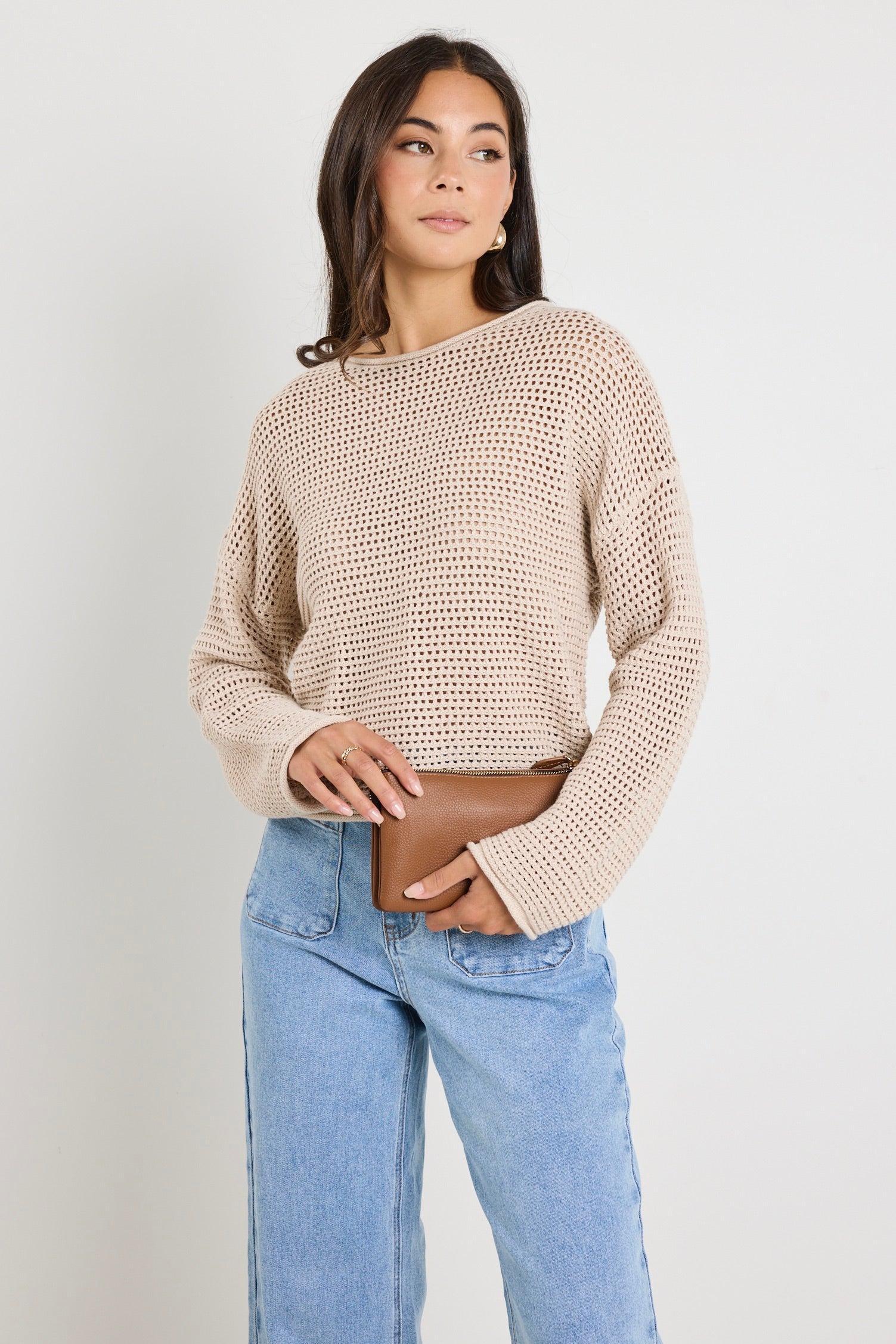 Dawn String Crochet Knit Jumper - Women's Boho Lace Pullover Sweater for Casual Outfits & Beach Cover-Ups