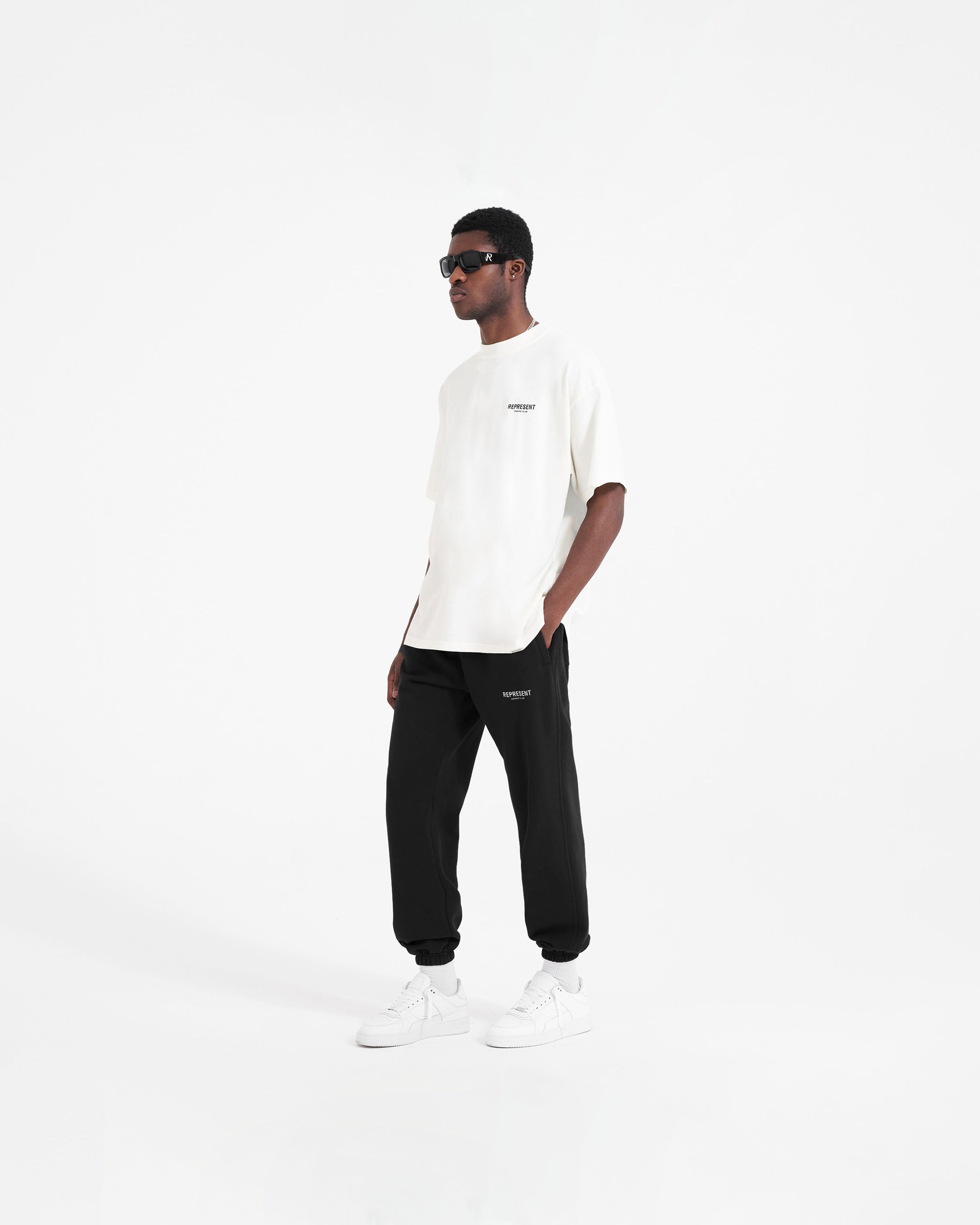 Represent Owners Club Sweatpants for Men - Premium Black Joggers with Comfort Fit | Lounge, Gym & Casual Wear