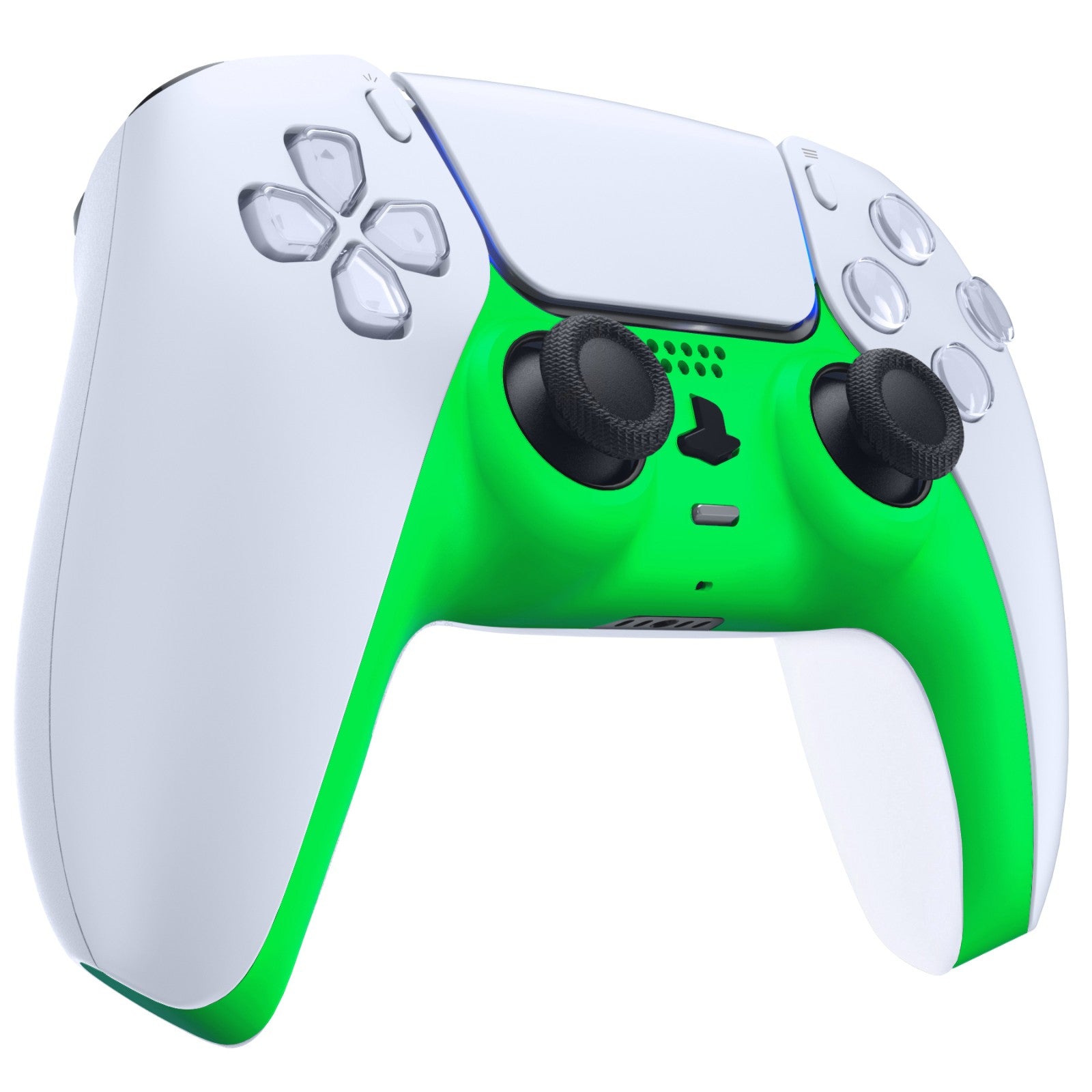 eXtremeRate Neon Green PS5 Controller Shell Cover - DIY Replacement Faceplate with Custom Trim & Accent Rings (GPFP3024) | Gaming Accessories for PlayStation 5 Enthusiasts
