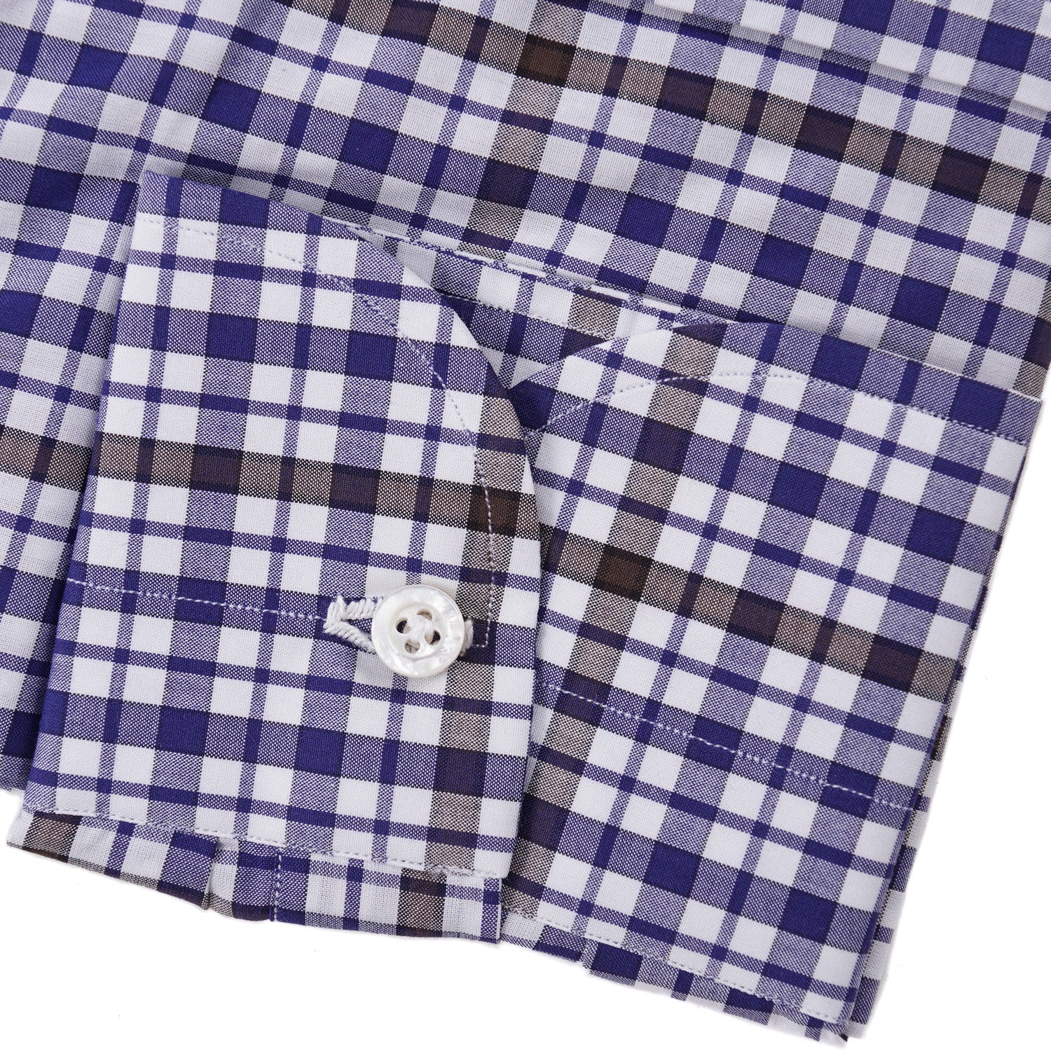 Isaia Slim Fit Layered Check Cotton Dress Shirt for Men - Business Casual & Formal Office Wear - Premium Comfort Shirt for Work & Special Occasions