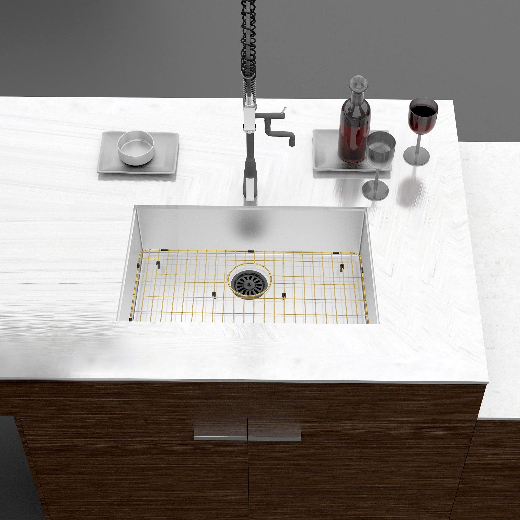 Premium Stainless Steel Kitchen Sink Grid Protector - 26