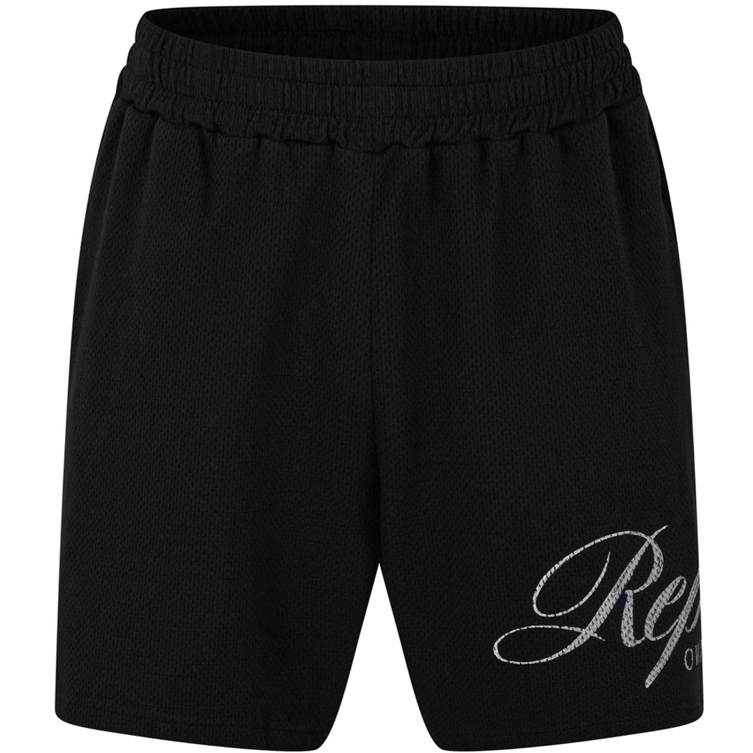 Represent Black Logo Mesh Shorts for Men - Breathable Athletic Running Gym Workout Shorts - Perfect for Sports, Training & Casual Wear