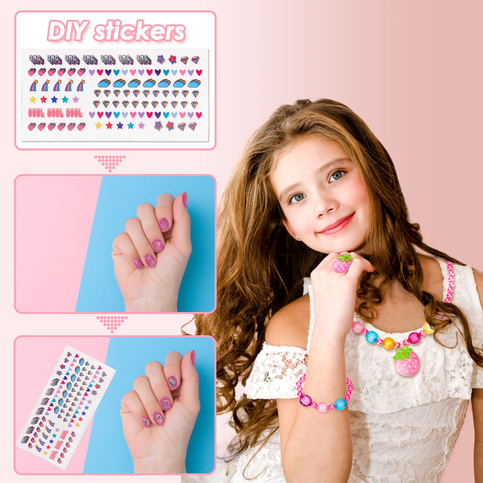 Chennyfun 25-Piece Kids Makeup Kit - Washable Toy Cosmetic Set with Blush & Accessories for Girls - Perfect Birthday Gift & Pretend Play Dress-Up
