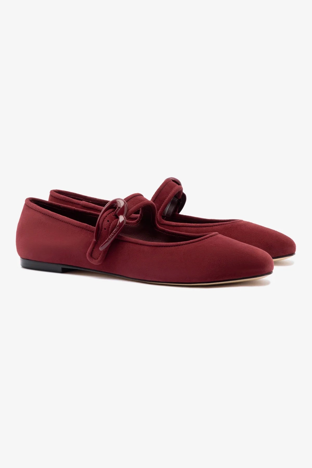Verona Burgundy Suede Ballet Flats for Women - Comfortable & Stylish Loafers for Work, Office, and Casual Wear