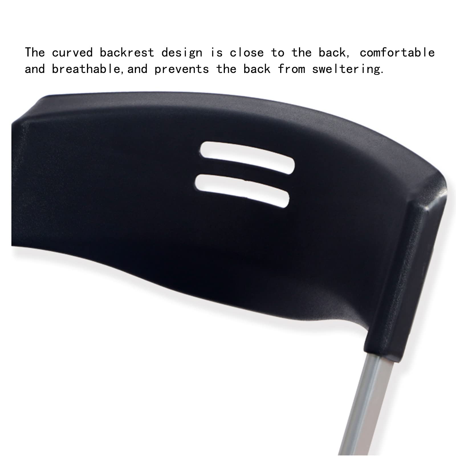 Plastic Folding Chair with Writing Board - Lightweight Training, Office & Conference Chair - Portable Black Folding Table Chair Set for School, Events & Home Use
