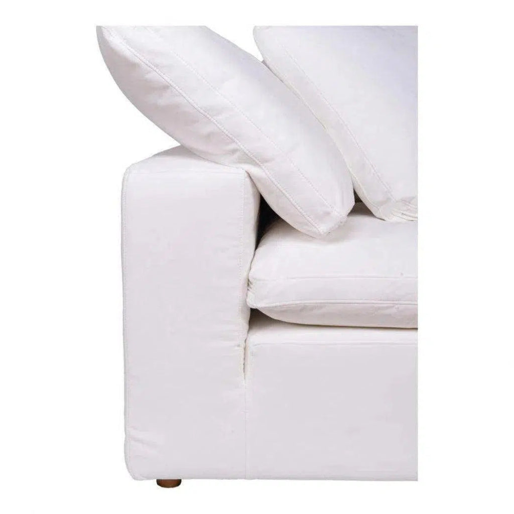 4-Piece Stain-Resistant White Modular Lounge Set - Modern Sectional Sofa for Living Room, Office, or Outdoor Patio - Easy to Clean & Durable Furniture