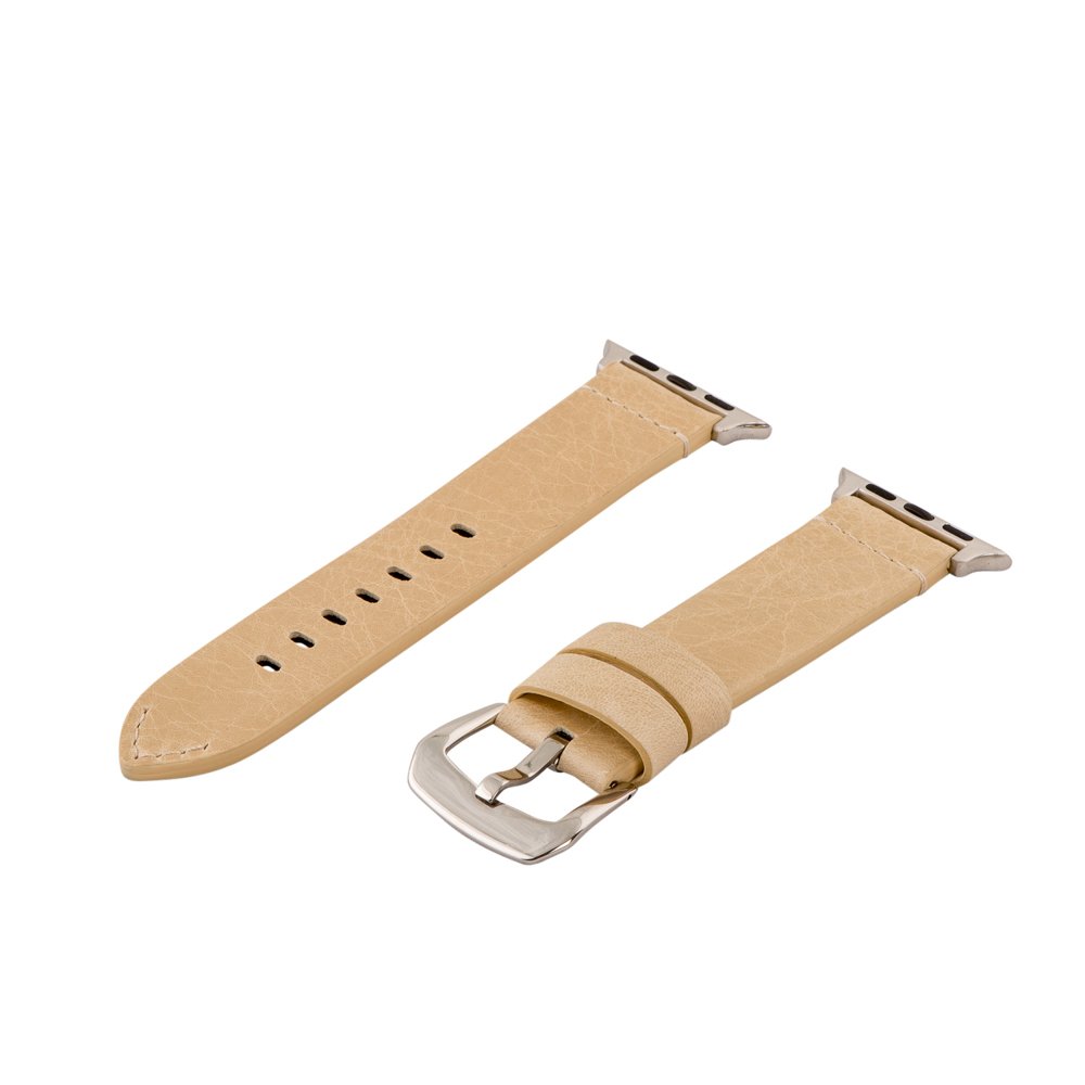 Genuine Leather Apple Watch Band 38mm - Aged Saddle for Men & Women | Work & Casual Wear