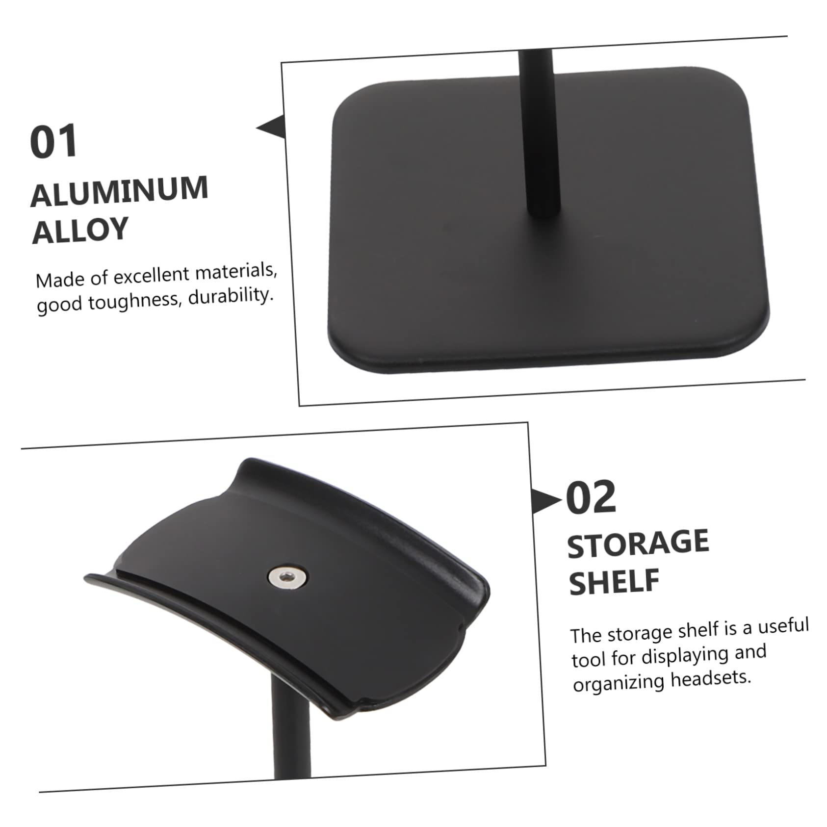 BIUDECO Gaming Headphone Stand - Adjustable Headset Holder with Smooth Finish for Desk Organization | Perfect for Gamers, Streamers & Home Office Use
