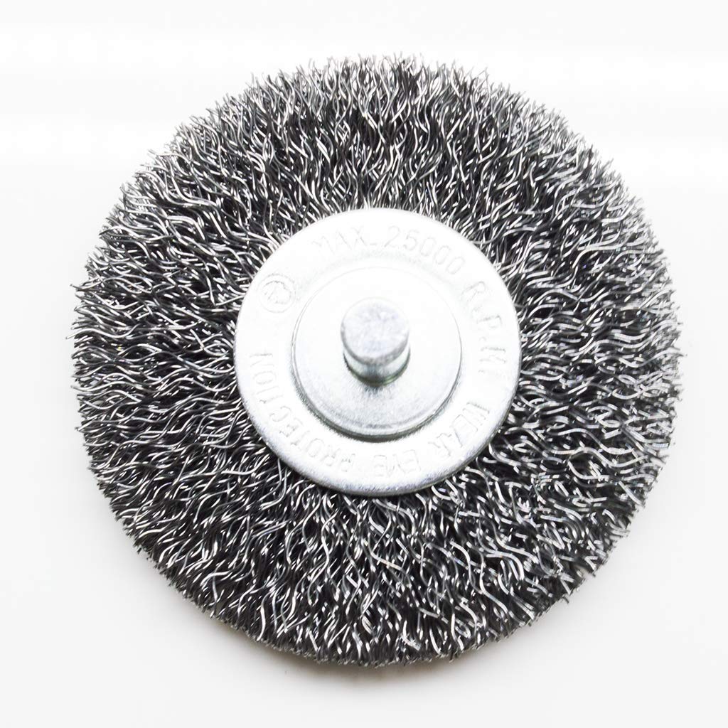 Benchmark Abrasives 2.5 Inch Crimped Wire Wheel for Drill - 1/4