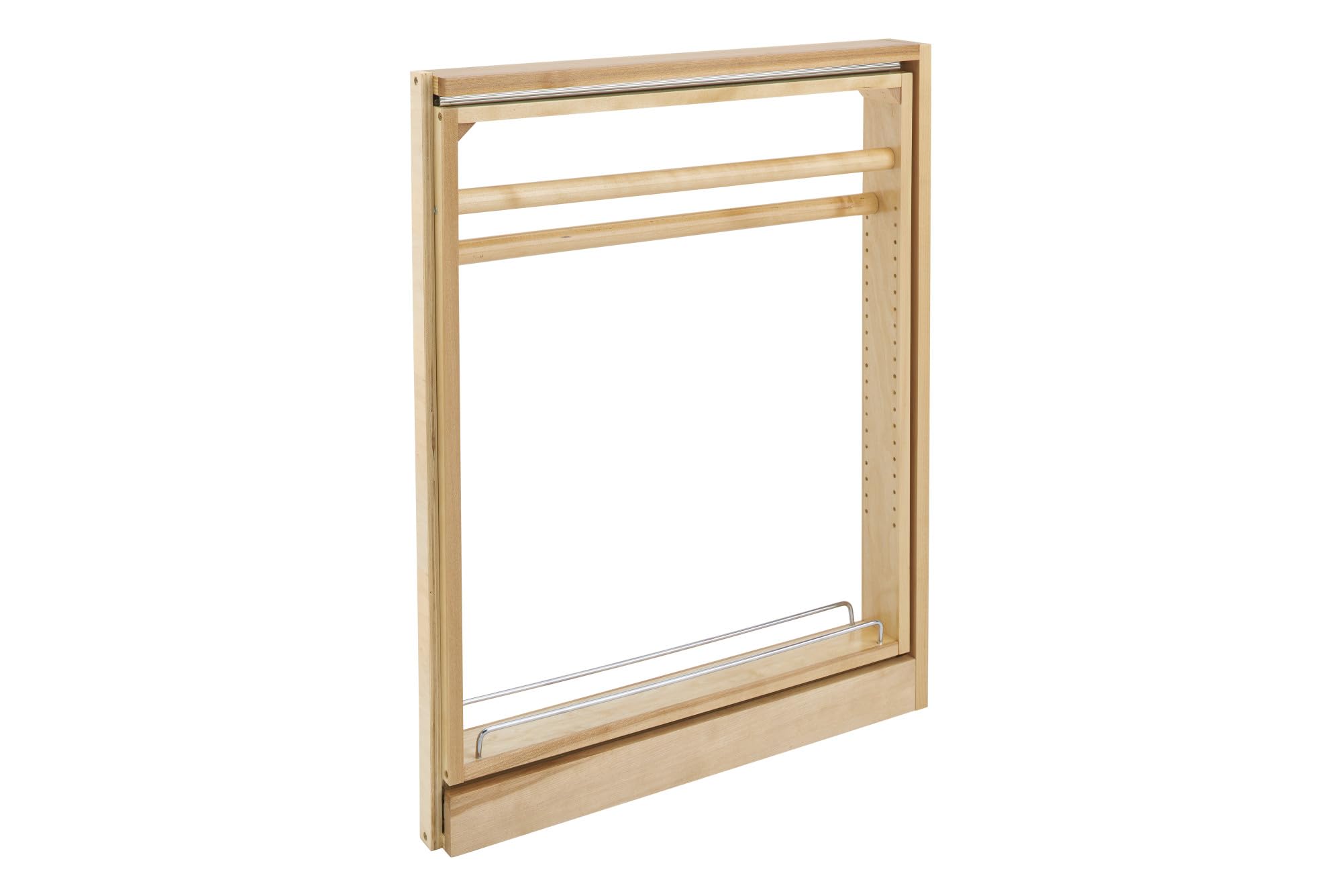 Rev-A-Shelf Wood Base Pull-Out Towel Bar Organizer with Soft Close - Kitchen Cabinet Storage Solution for Towels, Utensils & Spices | Perfect for Modern Kitchens, Pantries & Bathroom Storage