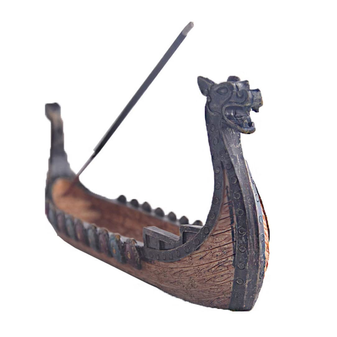 Dragon Boat Incense Stick Holder - Retro Ship Censer Ornament for Home Decor, Feng Shui, and Meditation | Handcrafted Decorative Incense Holder for Aromatherapy, Yoga, and Spiritual Relaxation
