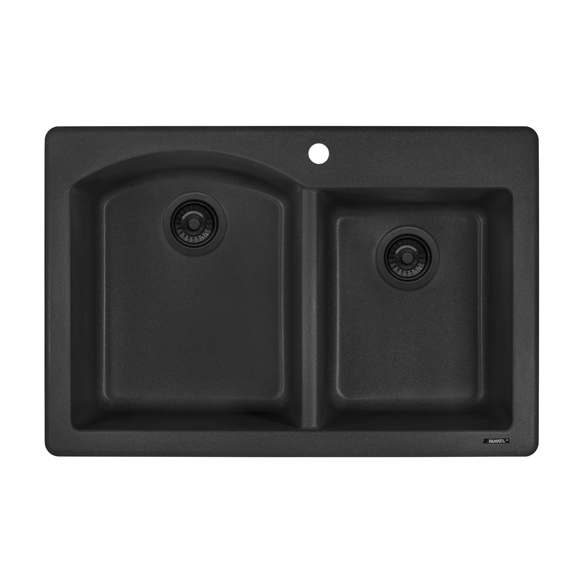 33 x 22 Inch Dual Mount Granite Composite Double Bowl Kitchen Sink - Durable & Stylish for Modern Kitchens, Perfect for Meal Prep and Cleanup
