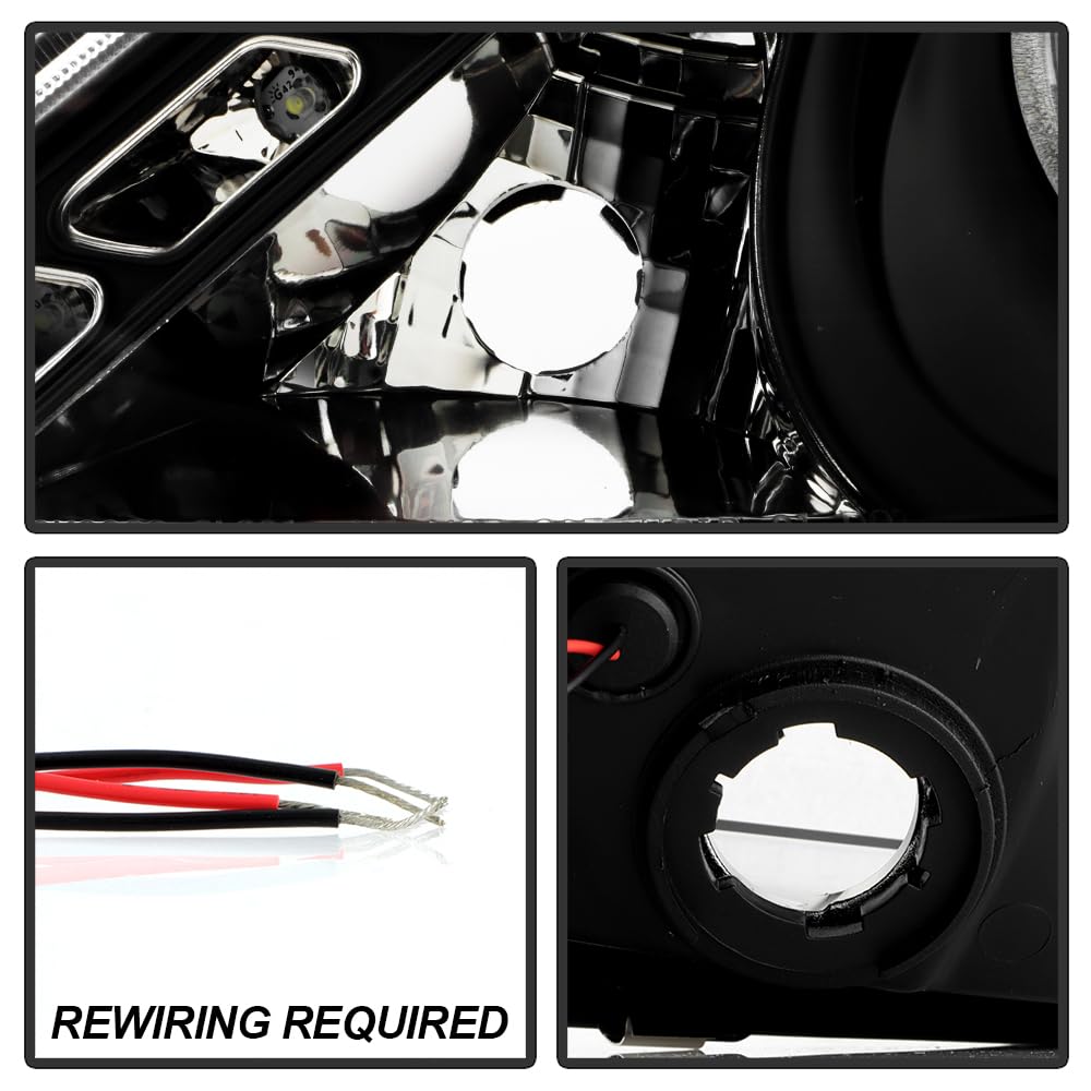 High-Performance LED Halo Headlights for 2000-2005 Toyota Celica - Black/Clear Lens - Upgrade Your Night Driving Visibility