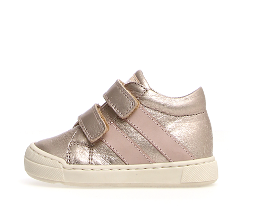 Falcotto Girls' Gazer Pebbled Leather Sneakers in Cipria Pink | Comfortable & Stylish Casual Shoes for School, Play & Everyday Wear