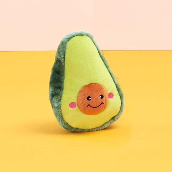 ZippyPaws NomNomz Avocado Plush Dog Toy - Cute & Durable Chew Toy for Small & Medium Dogs - Perfect for Playtime, Training & Cuddling