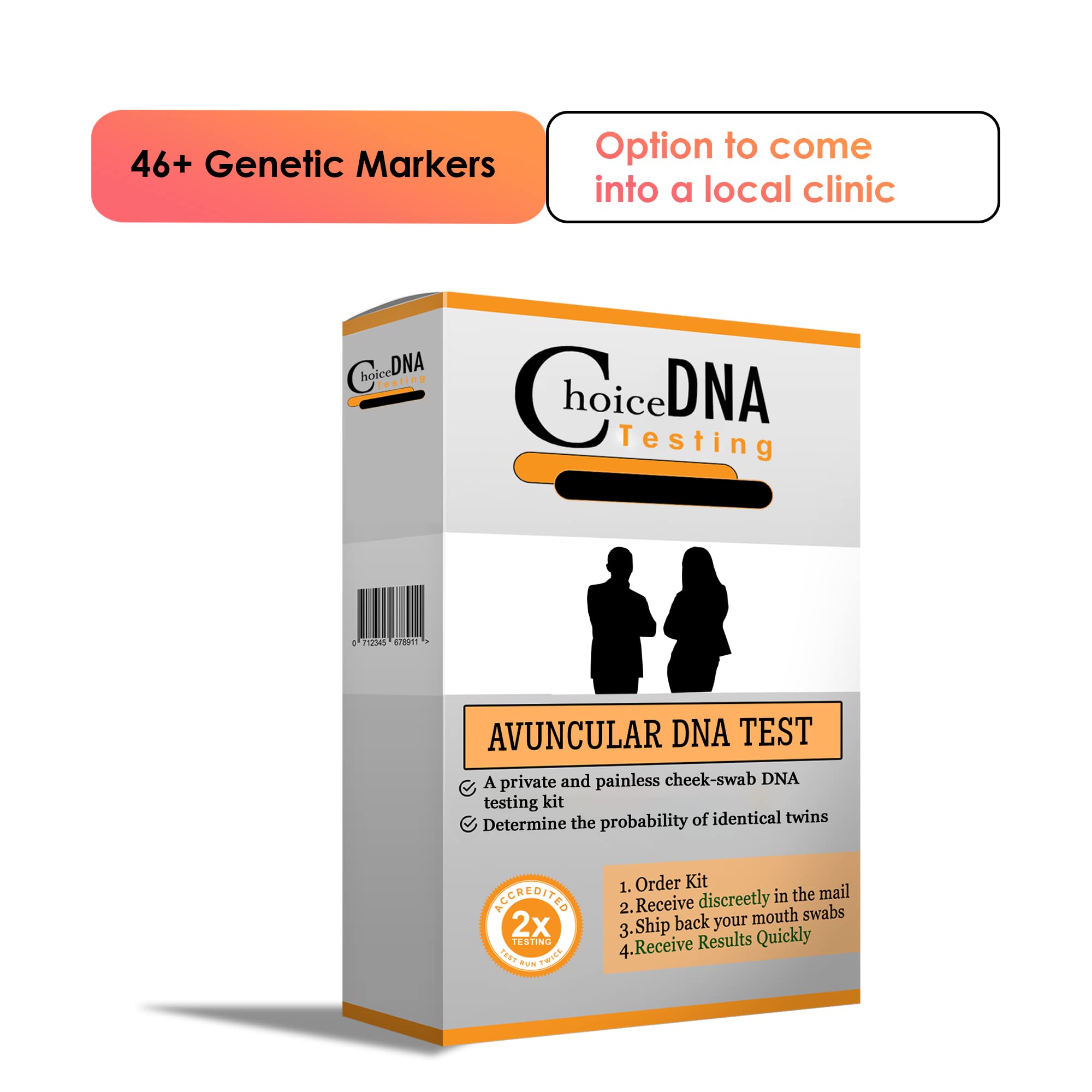 Legal DNA Paternity Test Kit - 46 DNA Markers with Chain of Custody - Fast Results in 2-6 Days (All Lab Fees Included) - Perfect for Child Support, Immigration & Legal Documentation