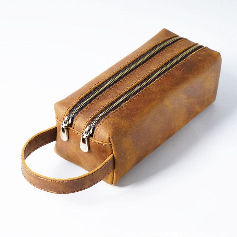 Premium Large Leather Pencil Case - Durable Pen Organizer for School, Office & Travel - Stylish Stationery Holder for Students & Professionals