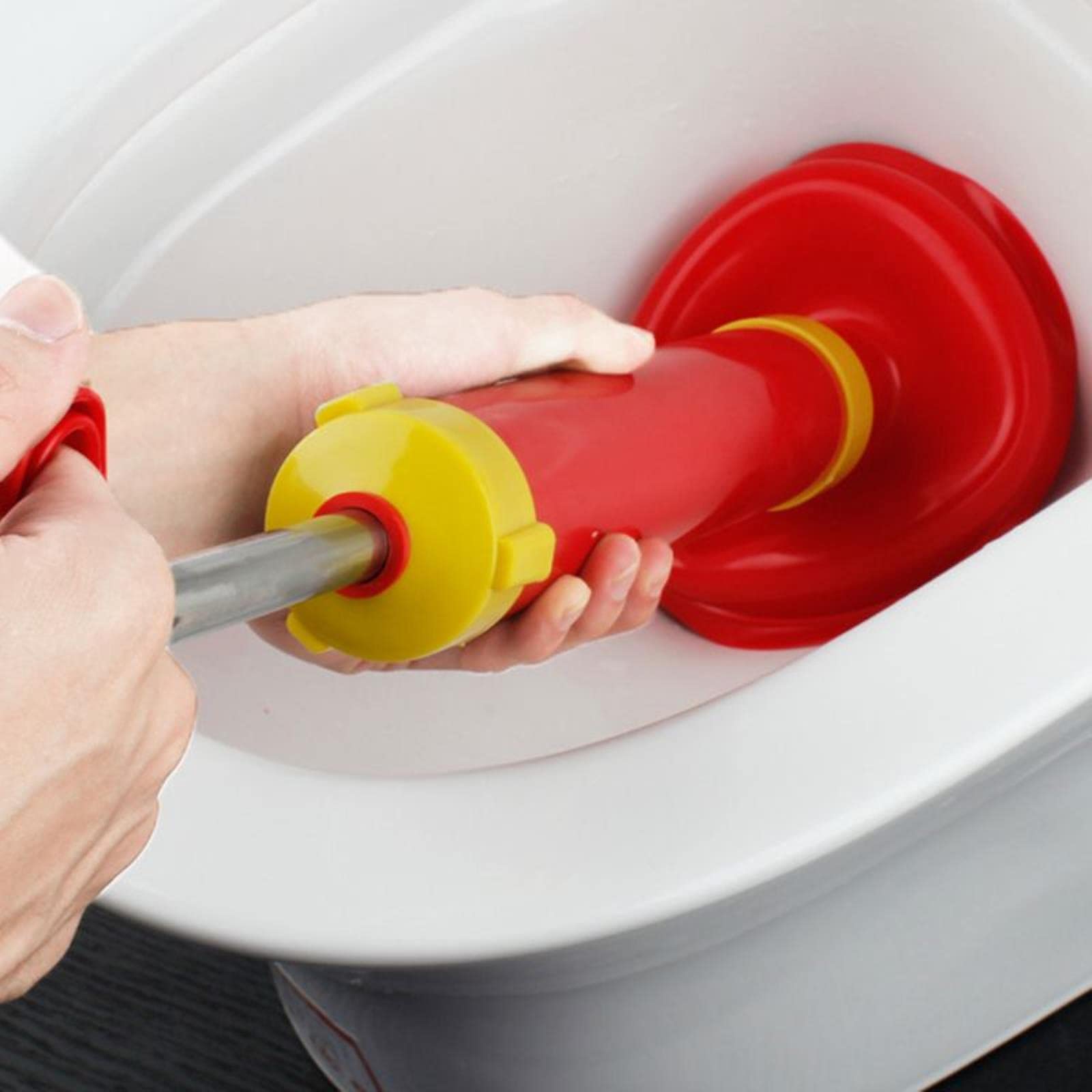 **Powerful Bathroom Clog Cleaner - Heavy Duty Toilet, Sink & Drain Blaster with Air Pump & Suction Cup - Unclog Pipes Fast - Ideal for Homes, Hotels & Commercial Use**