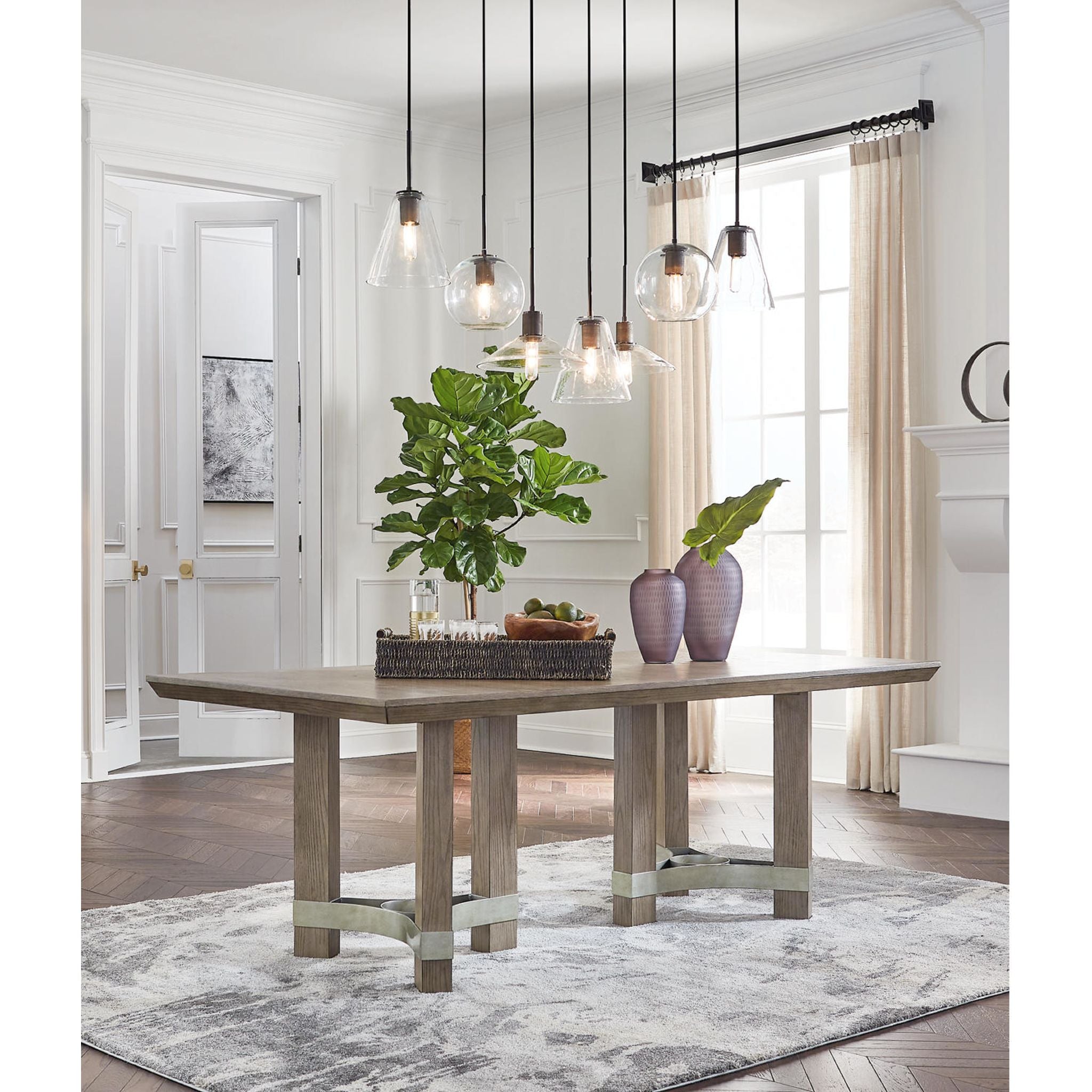 Chrestner 5-Piece Dining Set - Modern Wooden Table & Chairs for Kitchen, Dining Room | Perfect for Family Meals & Entertaining Guests