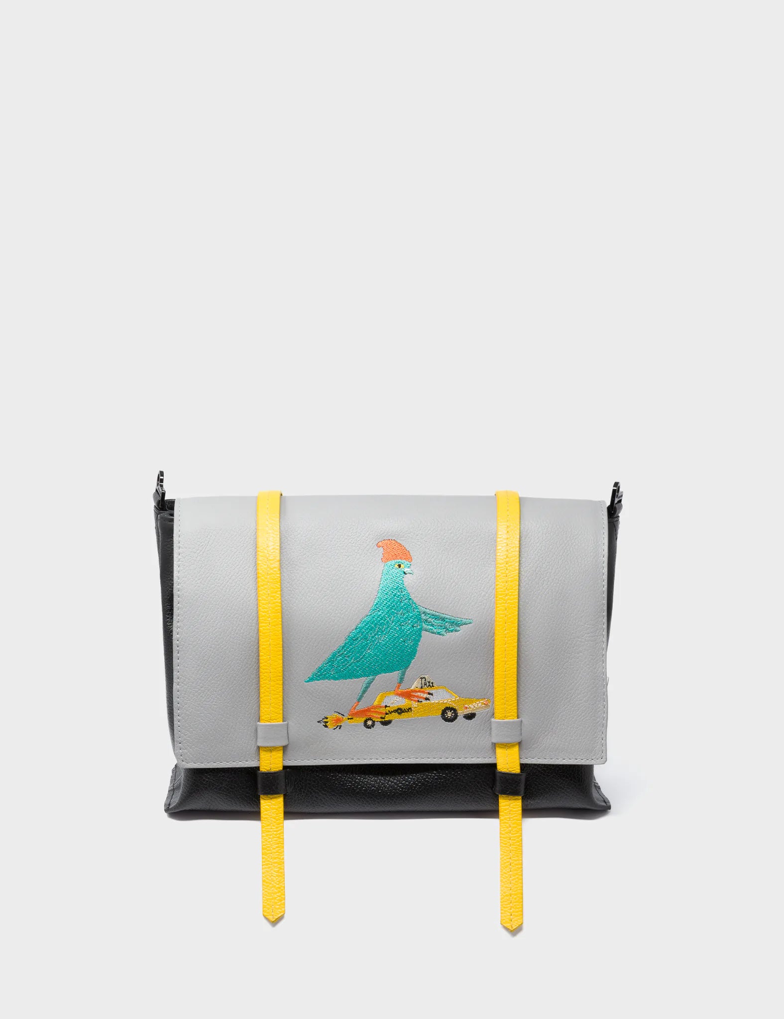 Victor Black Reversible Small Messenger Bag for Men & Women - Pigeonista Design - Perfect for Work, Travel & Everyday Use