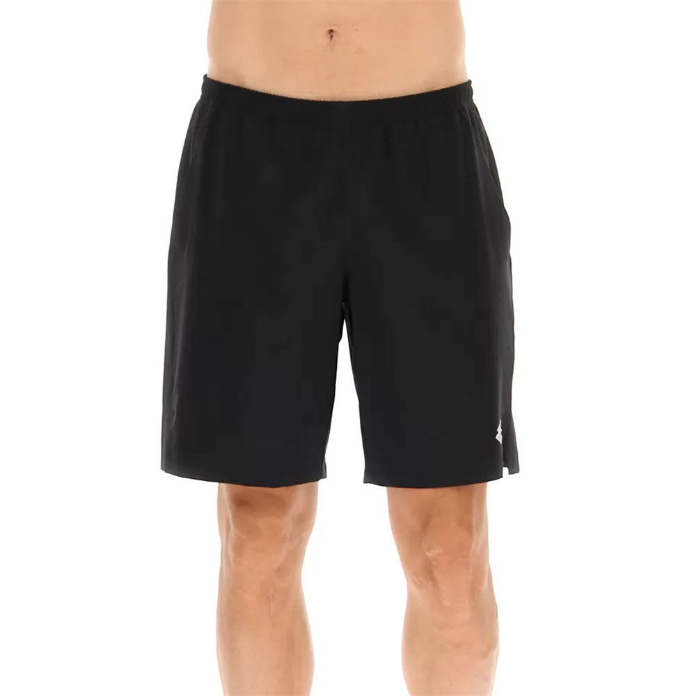 Lotto Men's Top II 9-Inch Athletic Shorts - Black - Breathable Quick-Dry Workout Shorts for Running, Gym & Casual Wear