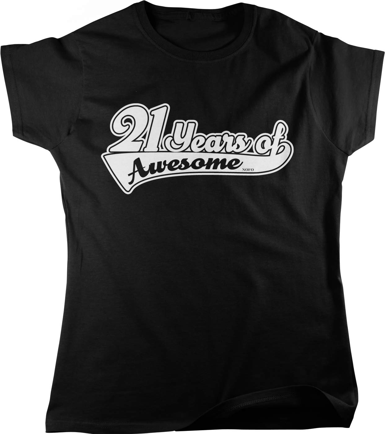 21 Years of Awesome Happy Birthday Women's T-Shirt - Funny Birthday Gift for Her - Perfect for Parties, Celebrations & Special Occasions