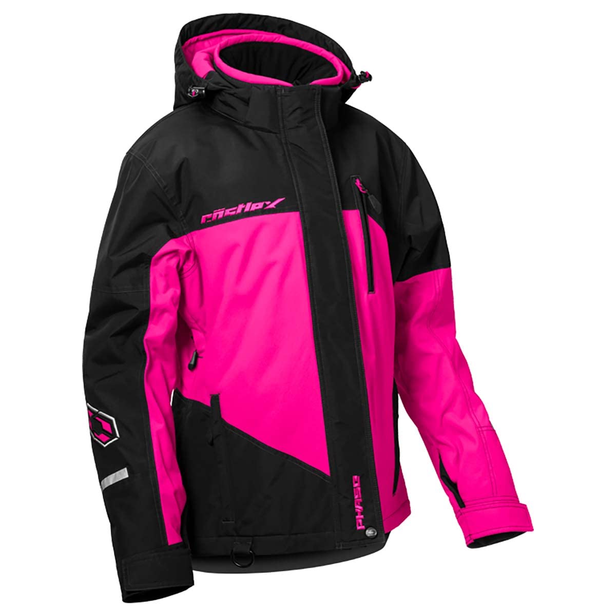 Castle X Women's Phase G4 Motorcycle Jacket - Black/Pink Glo - Medium Size - Waterproof & Windproof Riding Gear for All-Weather Protection - Perfect for Street Biking, Commuting & Adventure Tours